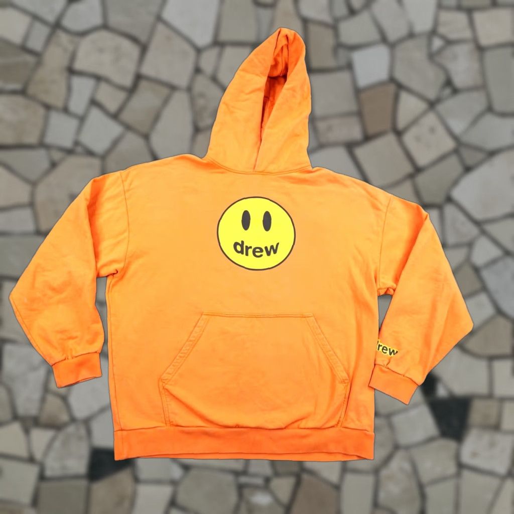 Drew House Drew House Hoodie Men Large Orange Smiley Face Pullover Sweatshirt Graphic Print Hooded Pockets Justin Bieber Cotton Logo Heavyweight Mens Size US L / EU 52-54 / 3 - 1 Thumbnail
