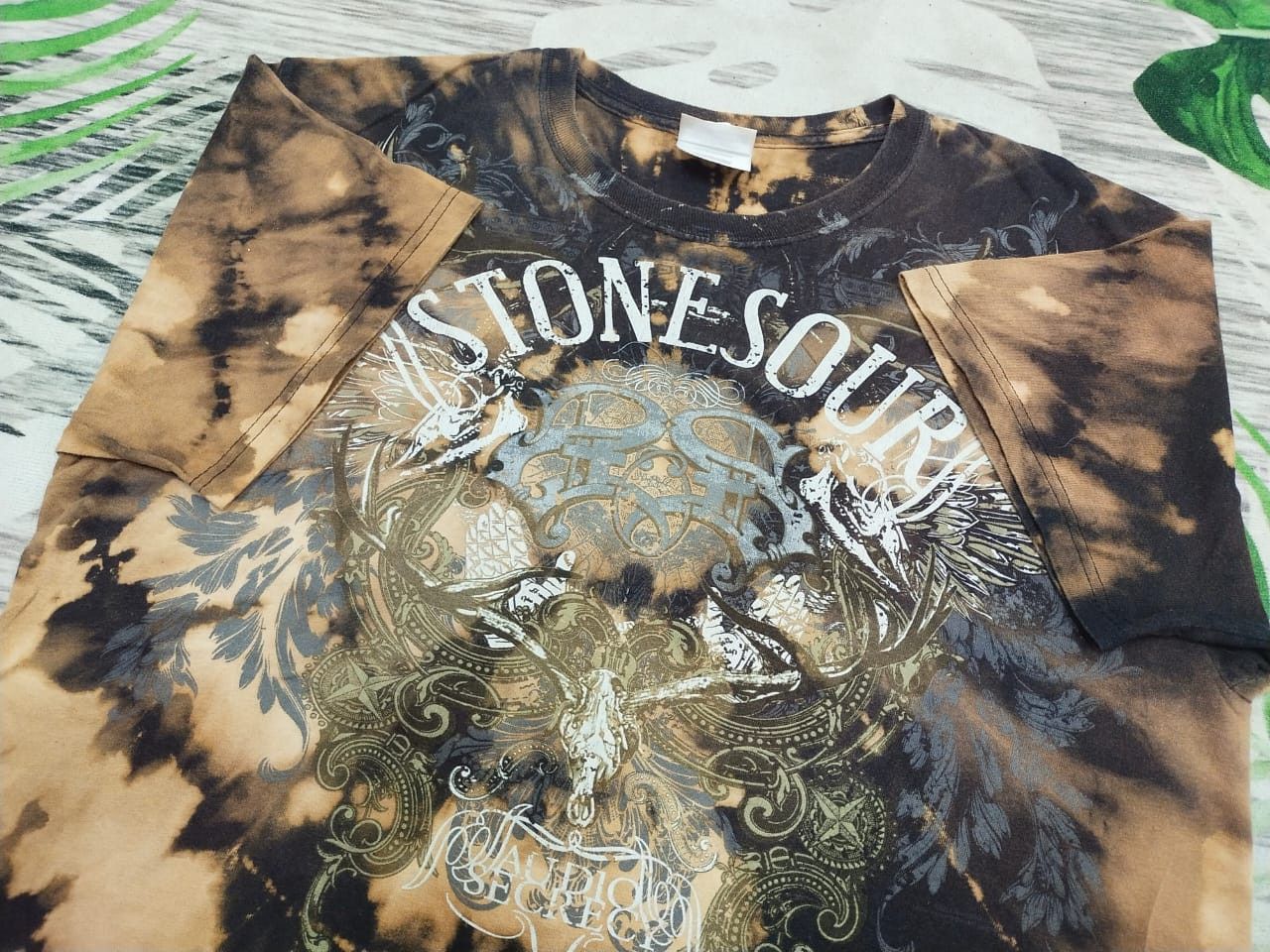 Japanese Brand Vintage STONE SOUR Rock band t shirt tie dye rare Size US L / EU 52-54 / 3 - 2 Thumbnail
