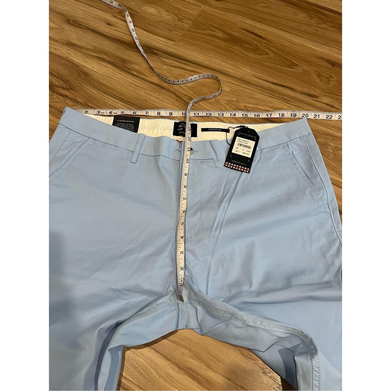 Ben Sherman Ben Sherman NWT Straight Fit Mens blue Chino Casual Pants 38x30 Size US 38 / EU 54 - 4 Thumbnail