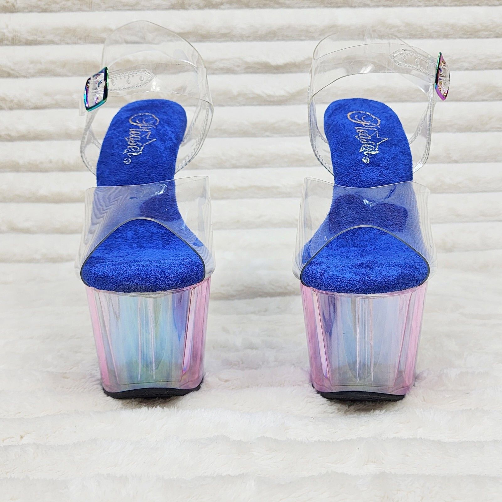 Other Adore Sexy Colorful Hologram Tinted Platform 7" Stiletto Hee Size US 10 / IT 40 - 8 Thumbnail