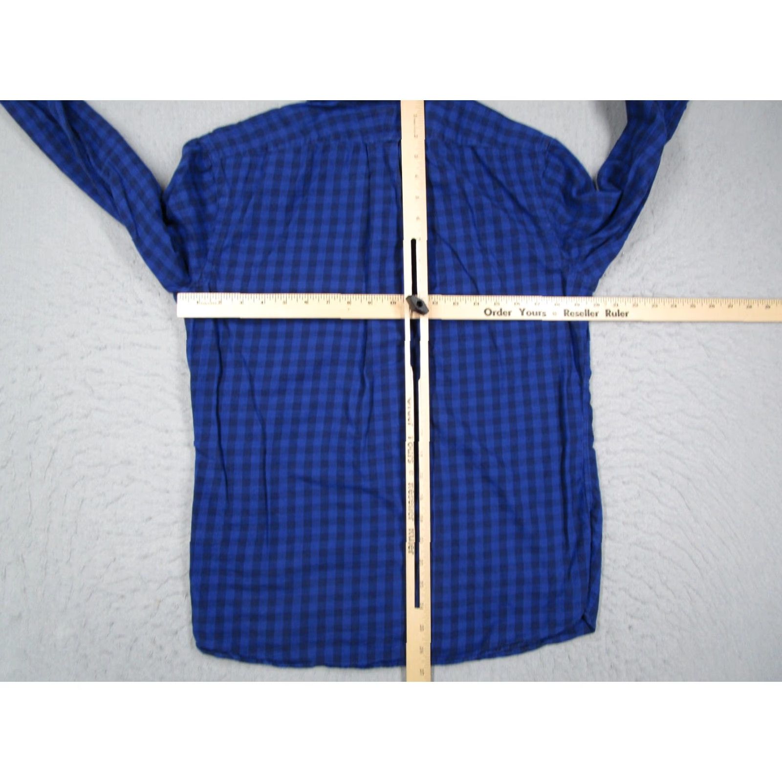 Vintage Unionmade Shirt Mens Medium Blue Check Flannel Button Up Long Sleeve Made USA Size US M / EU 48-50 / 2 - 7 Thumbnail
