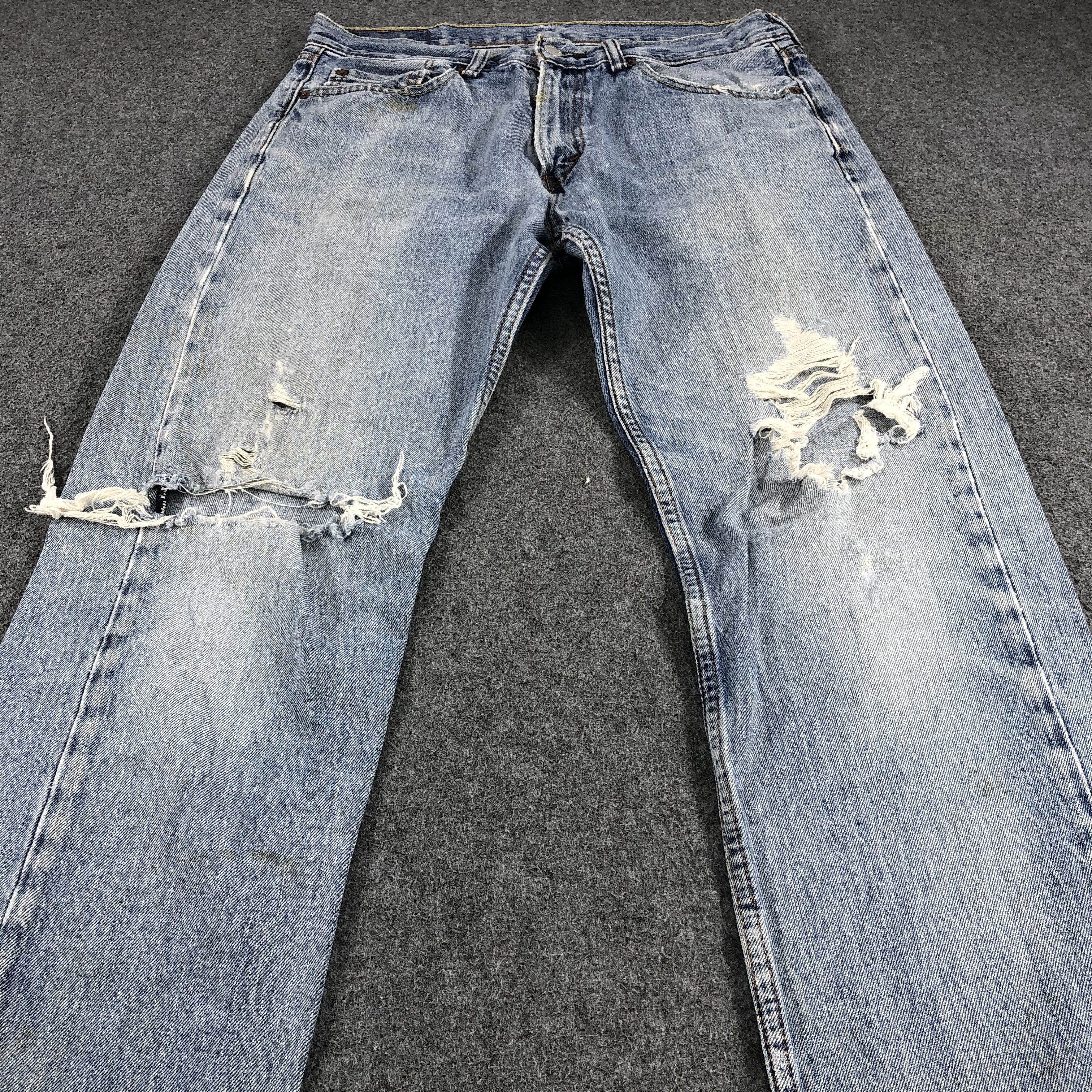 Levi's × Vintage Vintage Distress Levis 505 Jeans-JM1115 Size US 34 / EU 50 - 3 Thumbnail