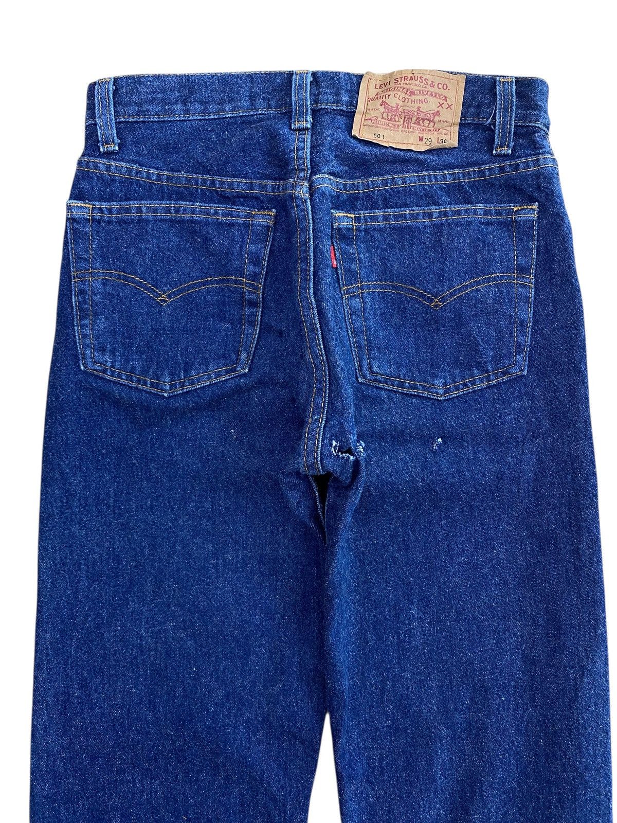 Levi's Levi’s Vintage Dark Blue Wash Style Straight Cut Jeans Size US 26 / EU 42 - 4 Thumbnail