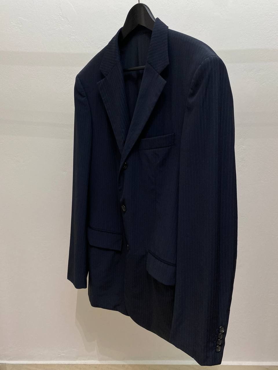 Jil Sander Raf Simons x Jil Sander Classic Wool Striped Suit Blazer Size 50R - 7 Thumbnail