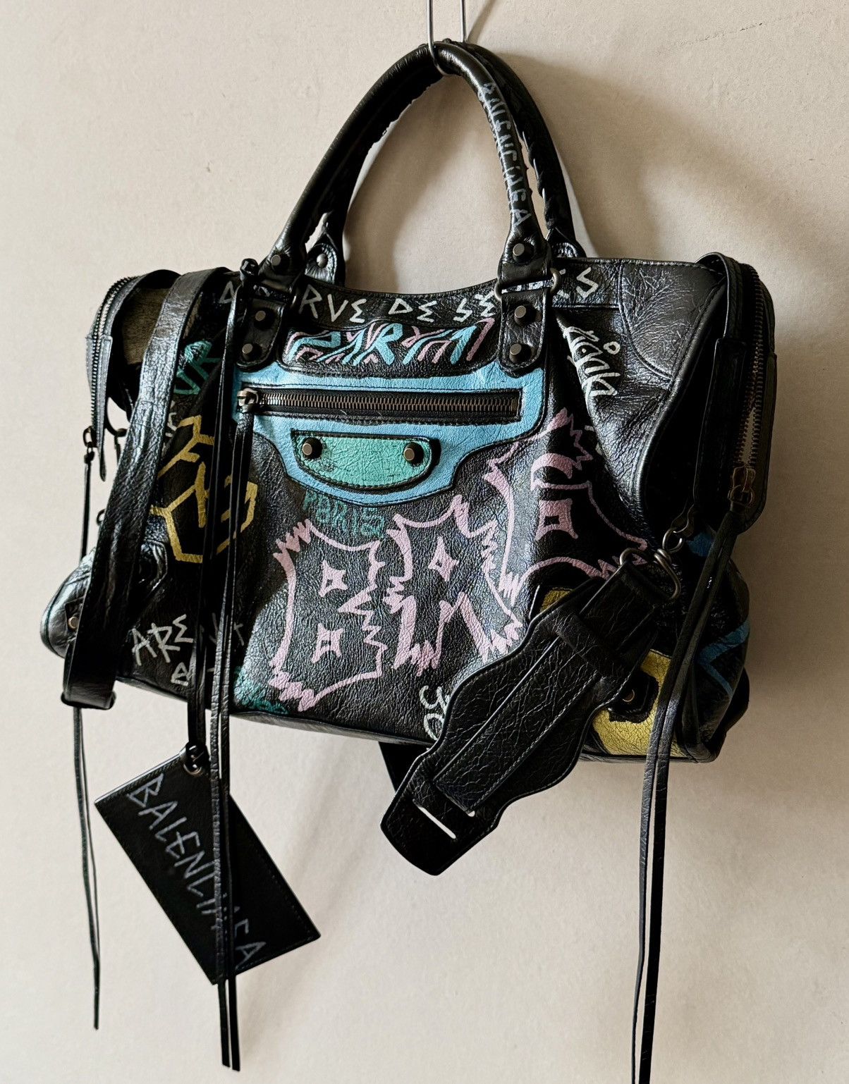Balenciaga Balenciaga - Demna - 2017 Classic City Graffiti Lambskin Bag Size ONE SIZE - 1 Thumbnail