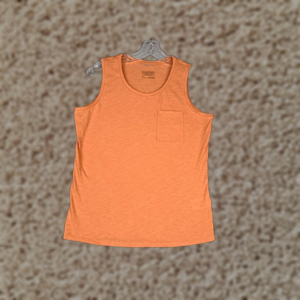 Patagonia Patagonia Shirt Women Small Orange Tank Sleeveless Cotton Blend Pocket READ Size S / US 4 / IT 40 - 1 Thumbnail