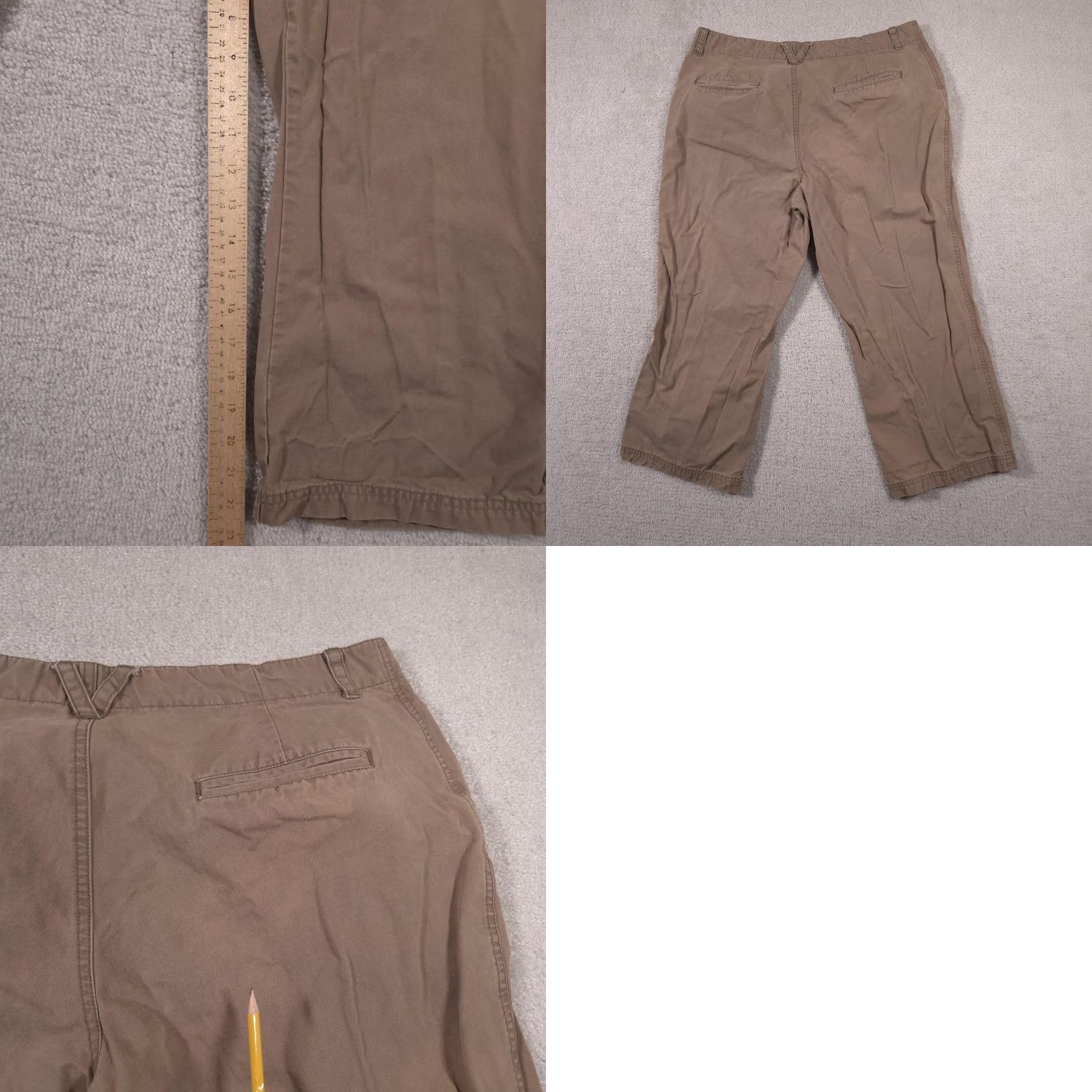 Vintage Columbia Capri Pants Womens 14 Khaki Cotton Casual Outdoor Travel Hiking Capris Pants Size 36" / US 14 / IT 50 - 10 Thumbnail