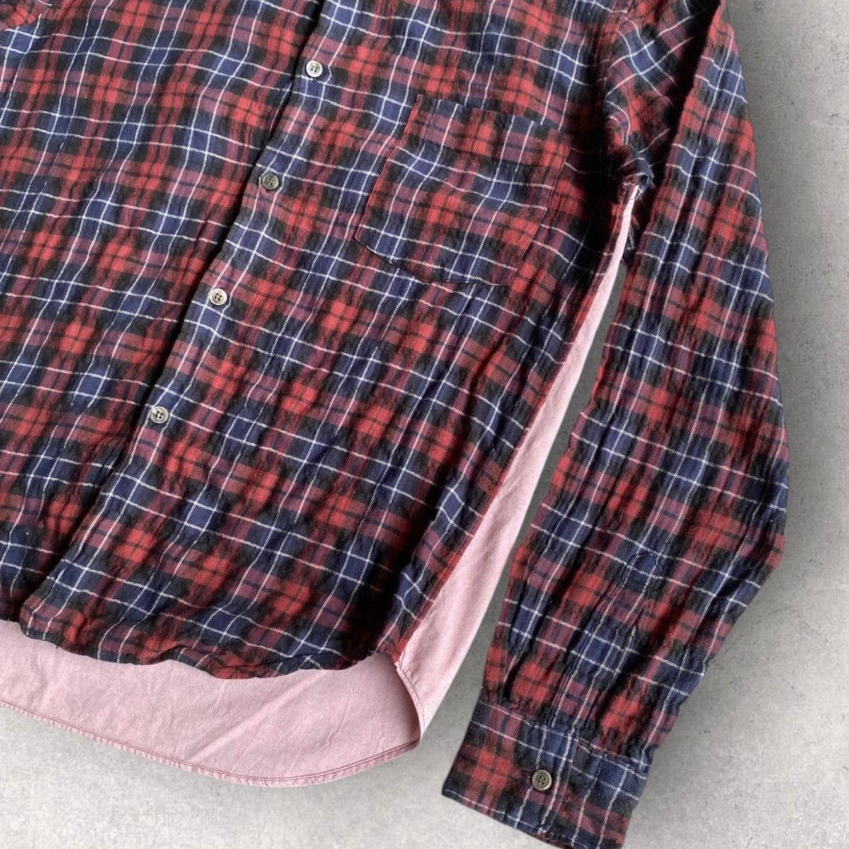 Comme des Garcons CDGH Front Red Plaid Shirt Size US S / EU 44-46 / 1 - 4 Thumbnail