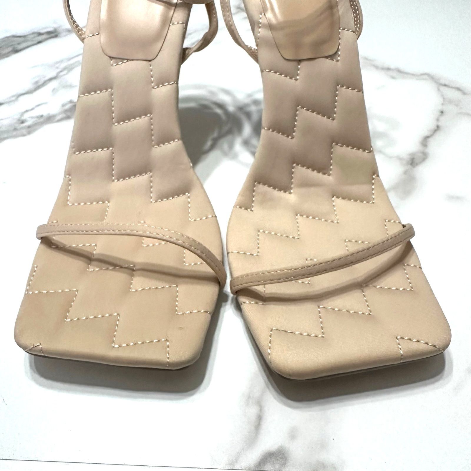 Topshop NEW Topshop Ankle Strap Square Toe Stiletto Heels Size 8W Size US 8 / IT 38 - 10 Thumbnail