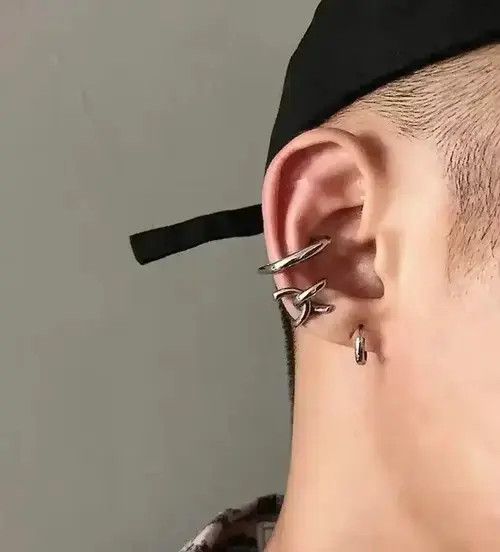 Jewelry Retro punk ear clips （1pairs） Size ONE SIZE - 2 Thumbnail
