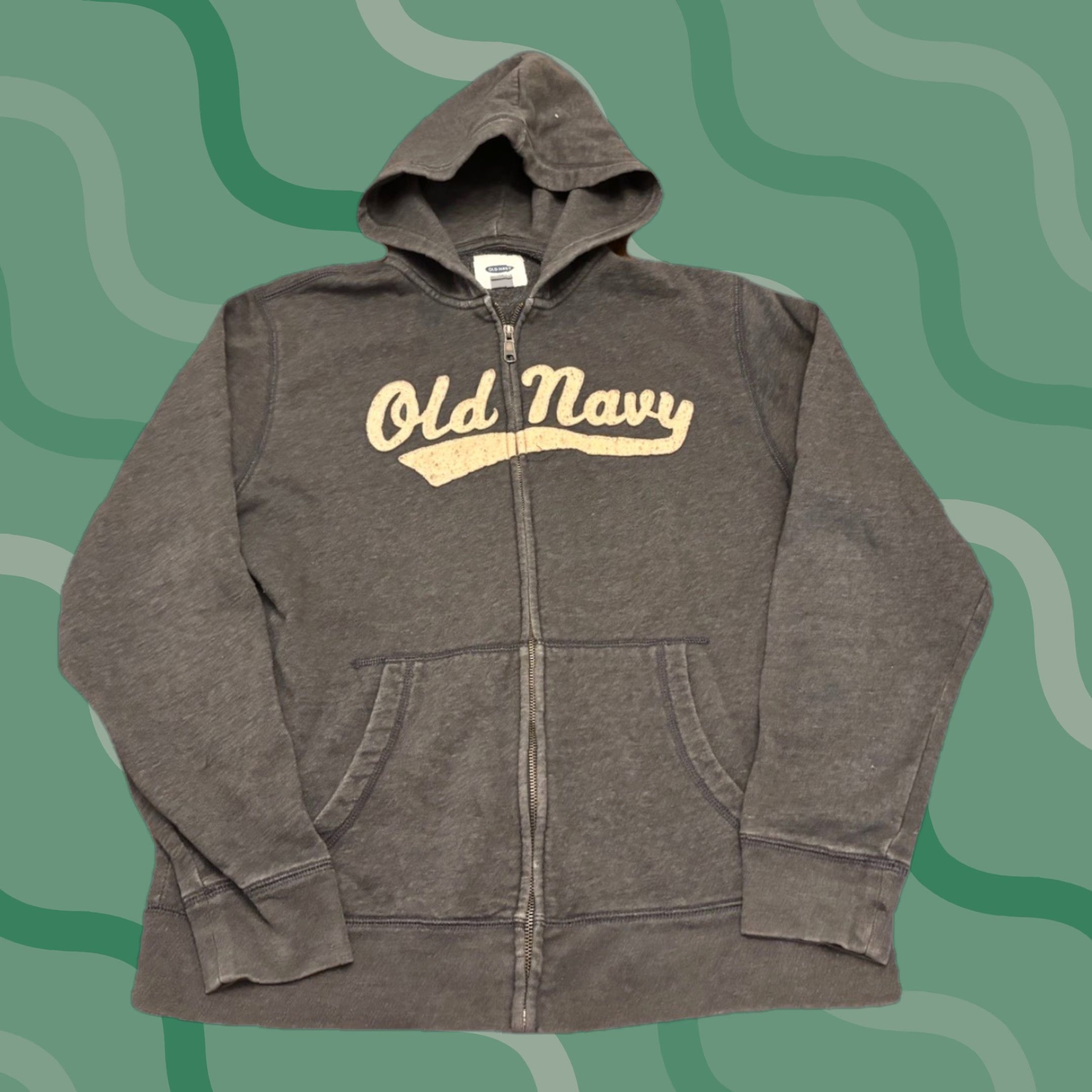 Old Navy VTG Old Navy Hoodie Sweatshirt L Unisex Adults Gray Fleece Hooded Full Zip Up Sweatshirt Sh5 Sports All Seasons Walking Fall Spring Winter Size US L / EU 52-54 / 3 - 1 Thumbnail