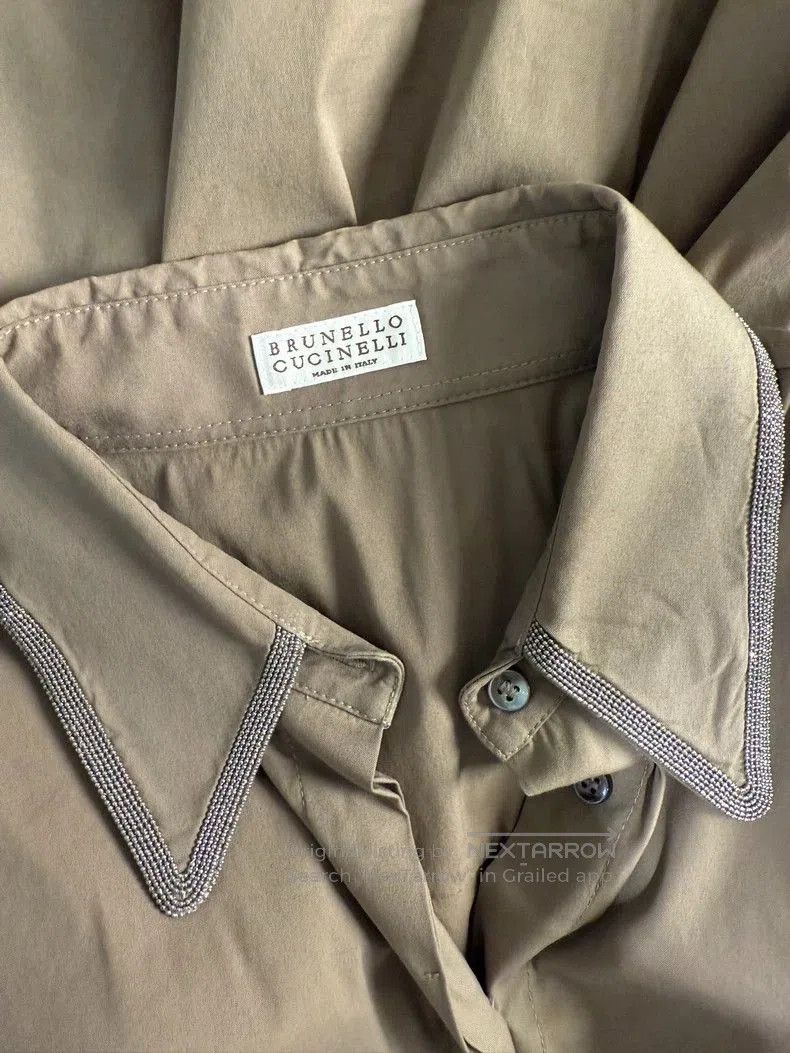 Brunello Cucinelli Brunello Cucinelli Stretch Cotton Shirt. Size US M / EU 48-50 / 2 - 5 Thumbnail