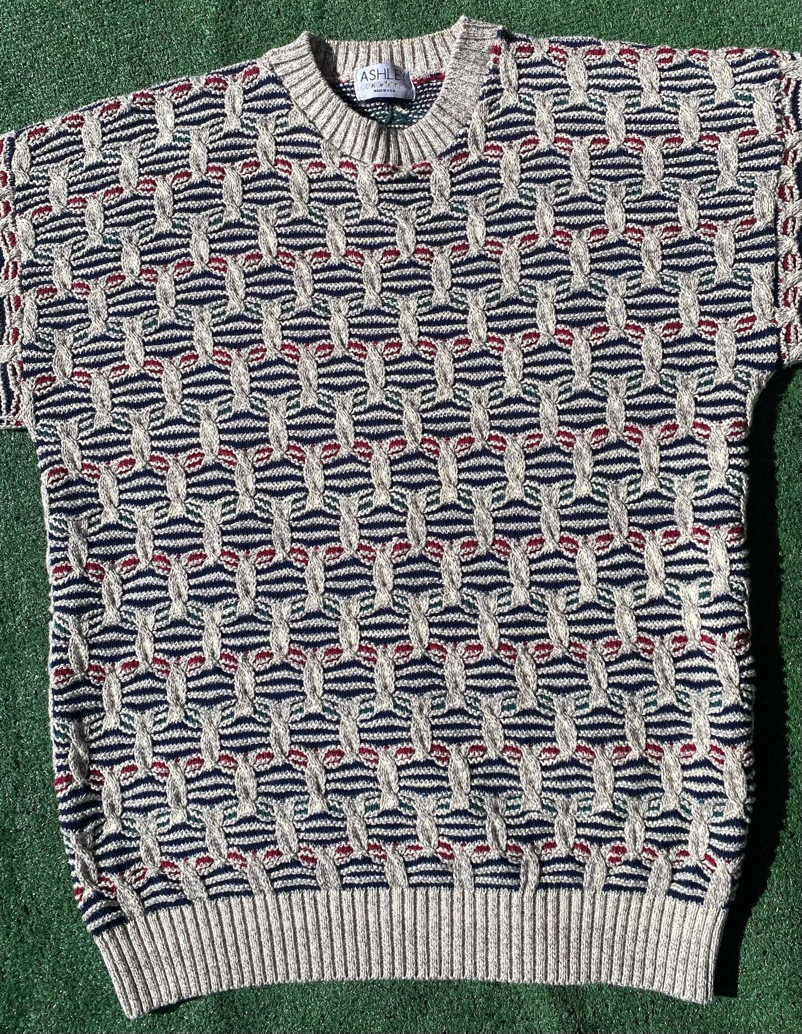 Vintage Vintage 90’s Textured Knit Sweater Men's Size XL USA Made Size US XL / EU 56 / 4 - 3 Thumbnail