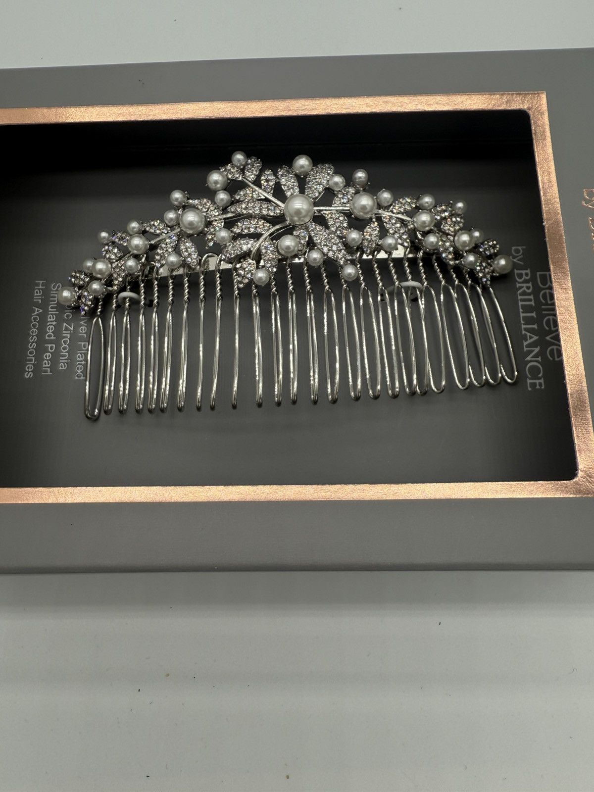 Other Believe by Brilliance Sliver Plated Hair Comb Cubic Zirconia Size ONE SIZE - 1 Thumbnail