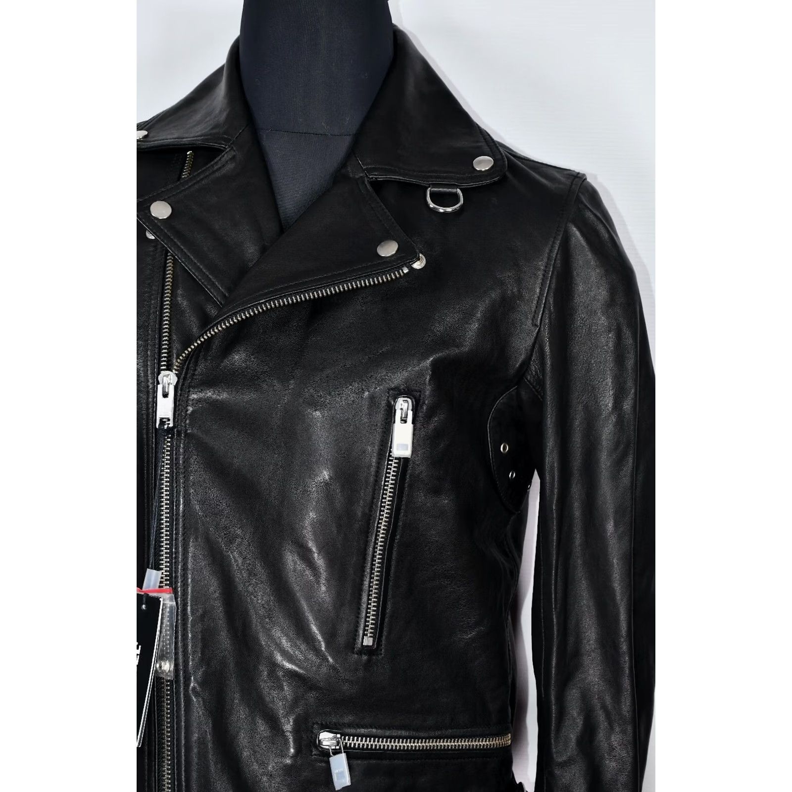 Diesel Diesel L-Gotiv-A Biker Leather Jacket Men's M Diesel Leather Jacket Motorcycle Jacket Black 57 cm Chest 60 cm Length 70 cm Sleeve 45 cm Shoulders XS? Size US M / EU 48-50 / 2 - 7 Thumbnail