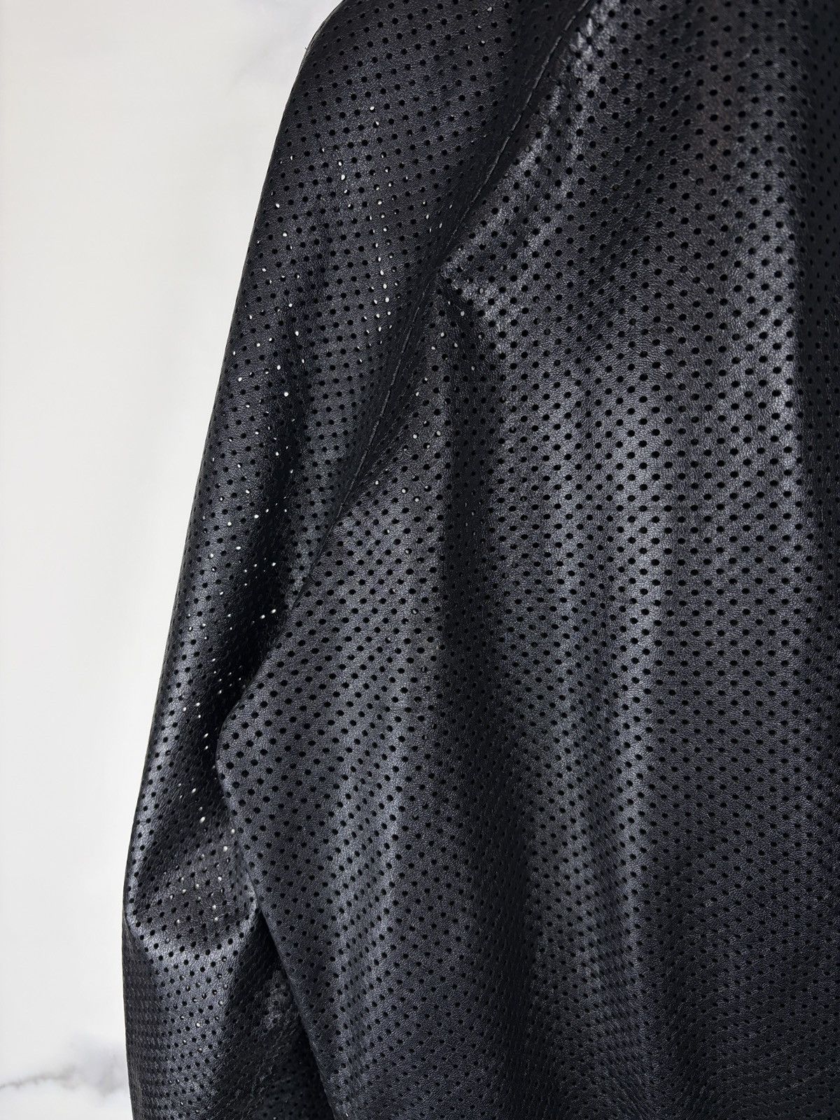Maison Margiela SS07 Maison Margiela Perforated Leather Bomber Jacket Black Size US M / EU 48-50 / 2 - 7 Thumbnail