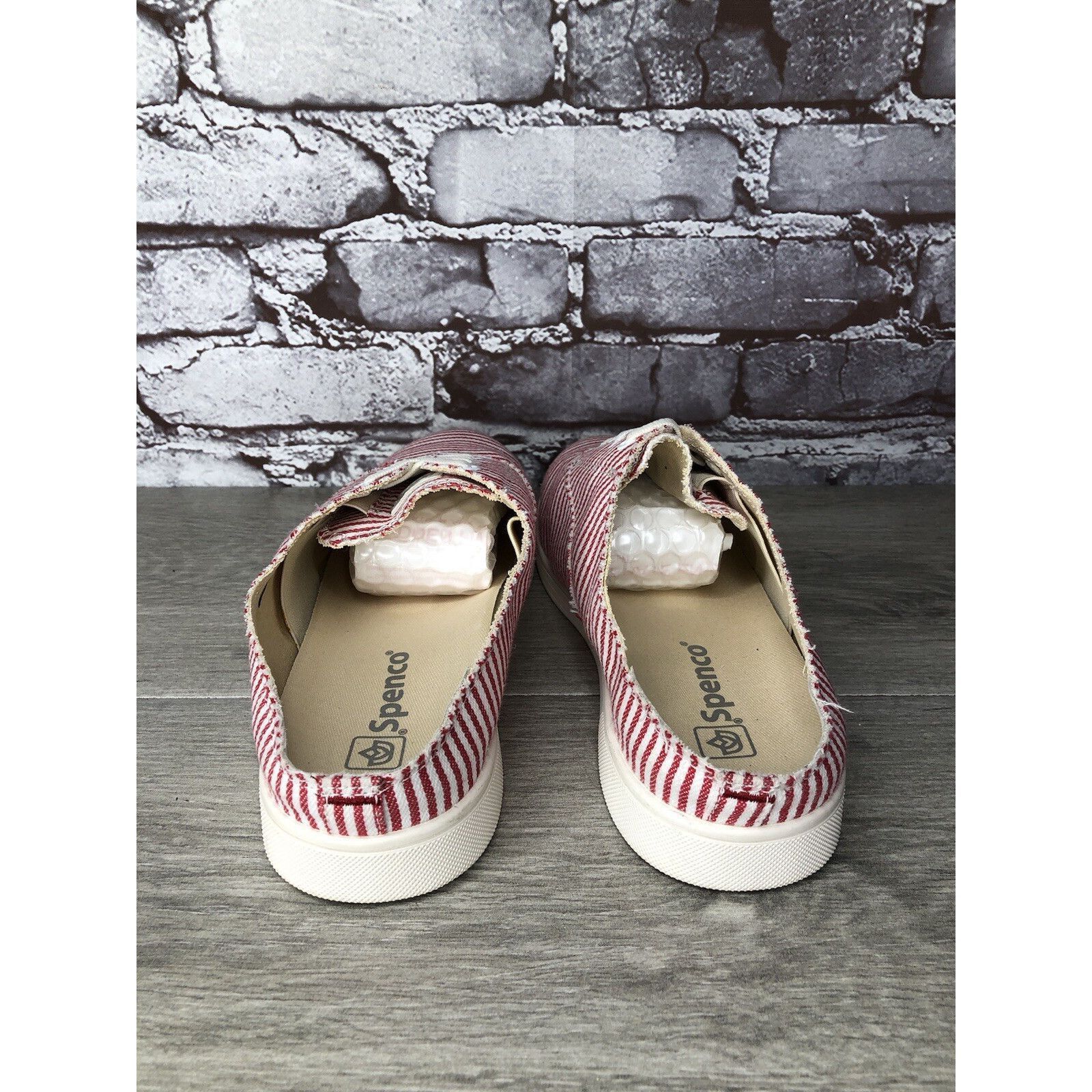 Other Spenco Orthotic Red Stripe Canvas Santa Rosa Mule Shoes Wome Size US 9 / IT 39 - 8 Thumbnail
