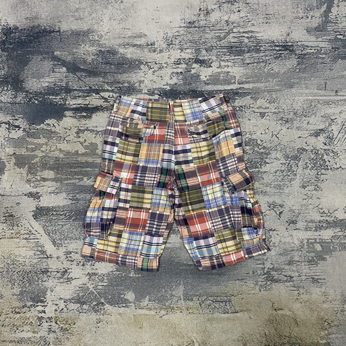 Gap × Japanese Brand × Vintage Vintage Gap Patchwork Checked Board Plaid Cargo Short Size US 29 - 2 Thumbnail