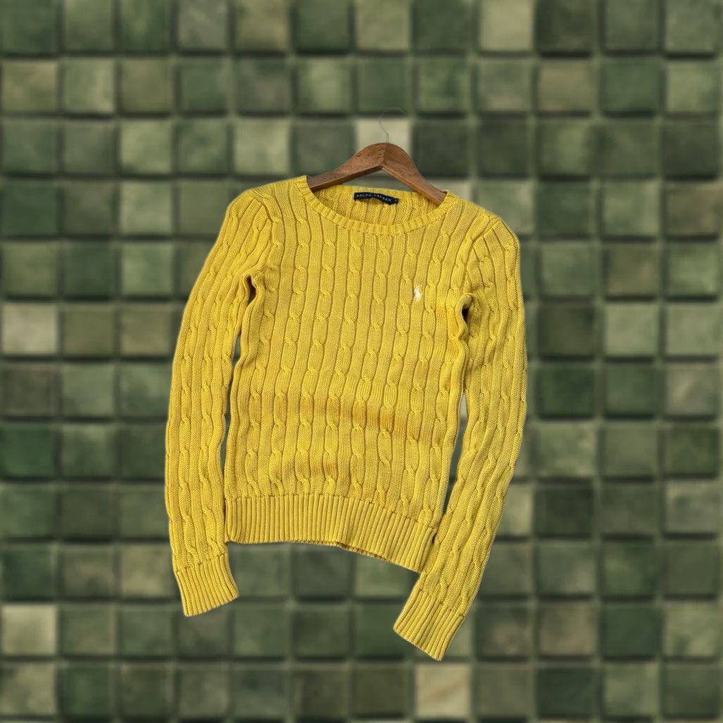 Polo Ralph Lauren VINTAGE Polo Ralph Lauren Sweater Woman Crew Neck Knit Yellow S Polo Ralph Lauren Woman Knit Sweater Yellow S Size S / US 4 / IT 40 - 1 Thumbnail