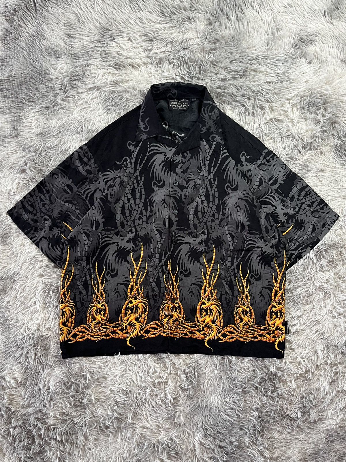 Mecca Vintage Y2K Mecca Dragon shirt button Size US XXL / EU 58 / 5 - 3 Thumbnail