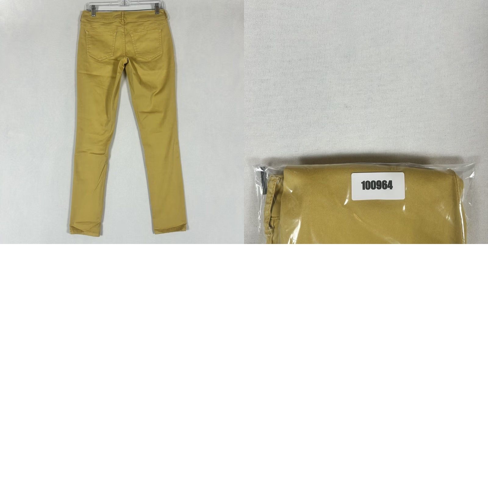 Vintage Maurices Skinny Pants Womens Size S Cotton Blend Yellow Pockets Stretch Jegging Front Flat Zipper Button Size 38" / US 16 / IT 52 - 8 Thumbnail