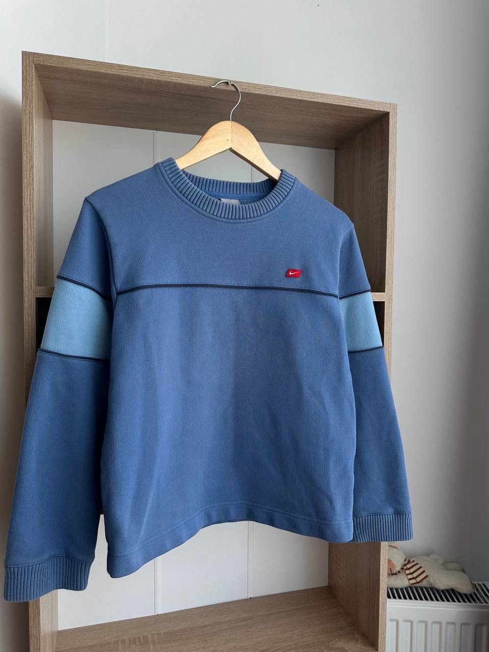 Nike × Nike ACG × Vintage Vintage Nike Blue Big Logo Sweater Size US XS / EU 42 / 0 - 6 Thumbnail