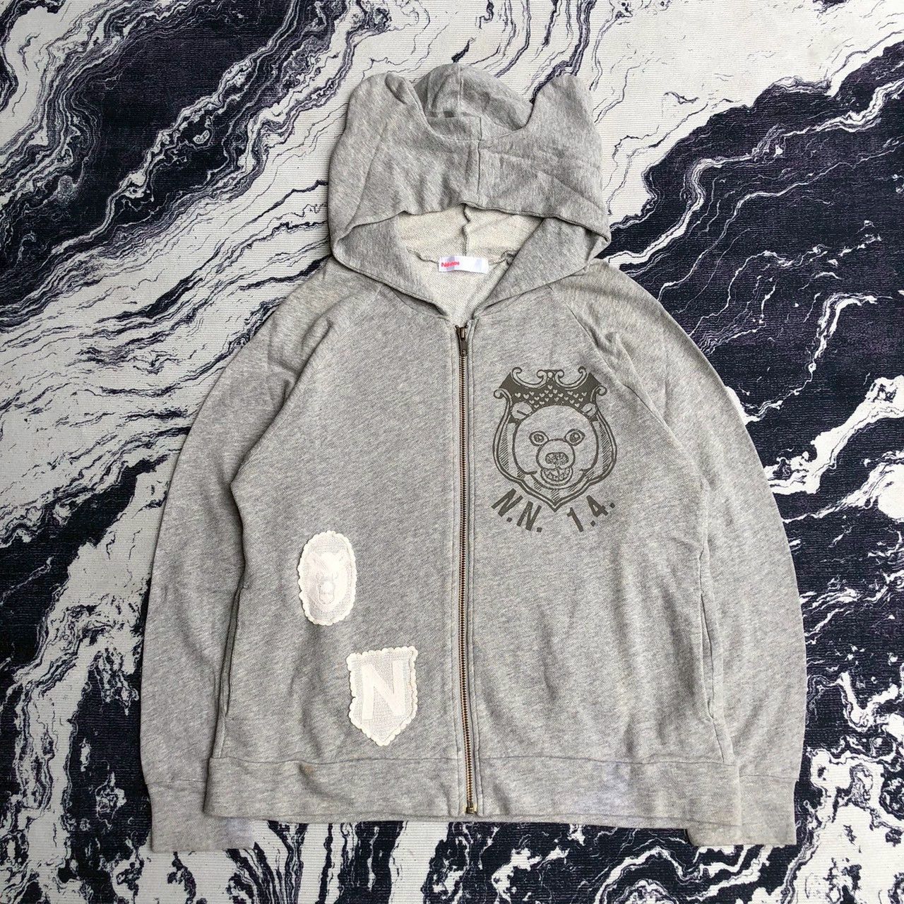 Ne-Net Y2K Ne-Net Bear Ear Zip Hoodie Size M / US 6-8 / IT 42-44 - 1 Thumbnail