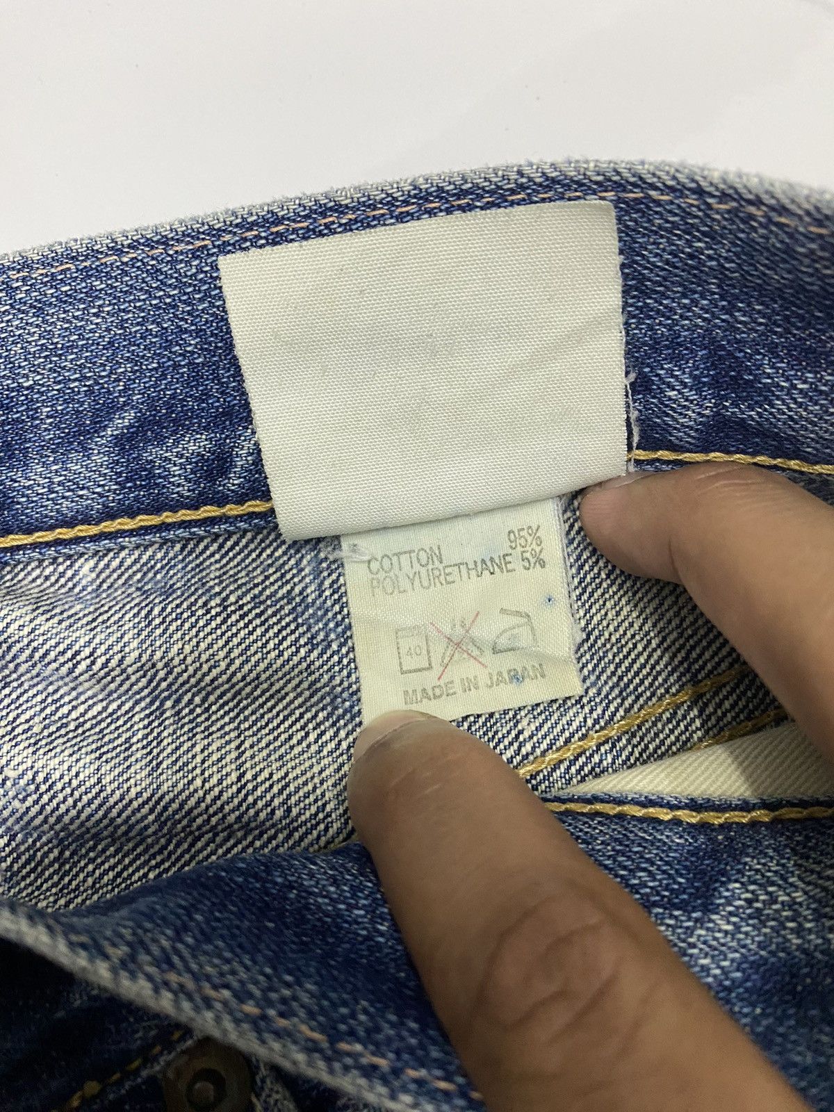 Kapital 🇯🇵 MADE IN JAPAN QUADRO DISTRESS DENIM HELMUT LANG STYLE Size US 32 / EU 48 - 8 Thumbnail