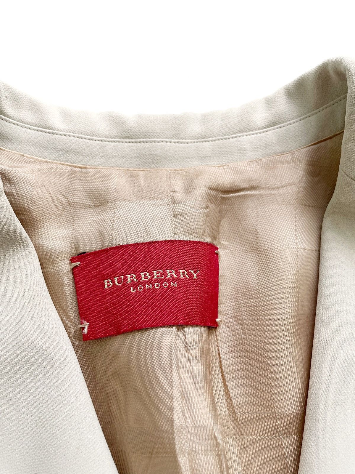 Burberry Burberry Beige Women Crop Blazer Jacket Metal Button Size ~M Size M / US 6-8 / IT 42-44 - 7 Thumbnail