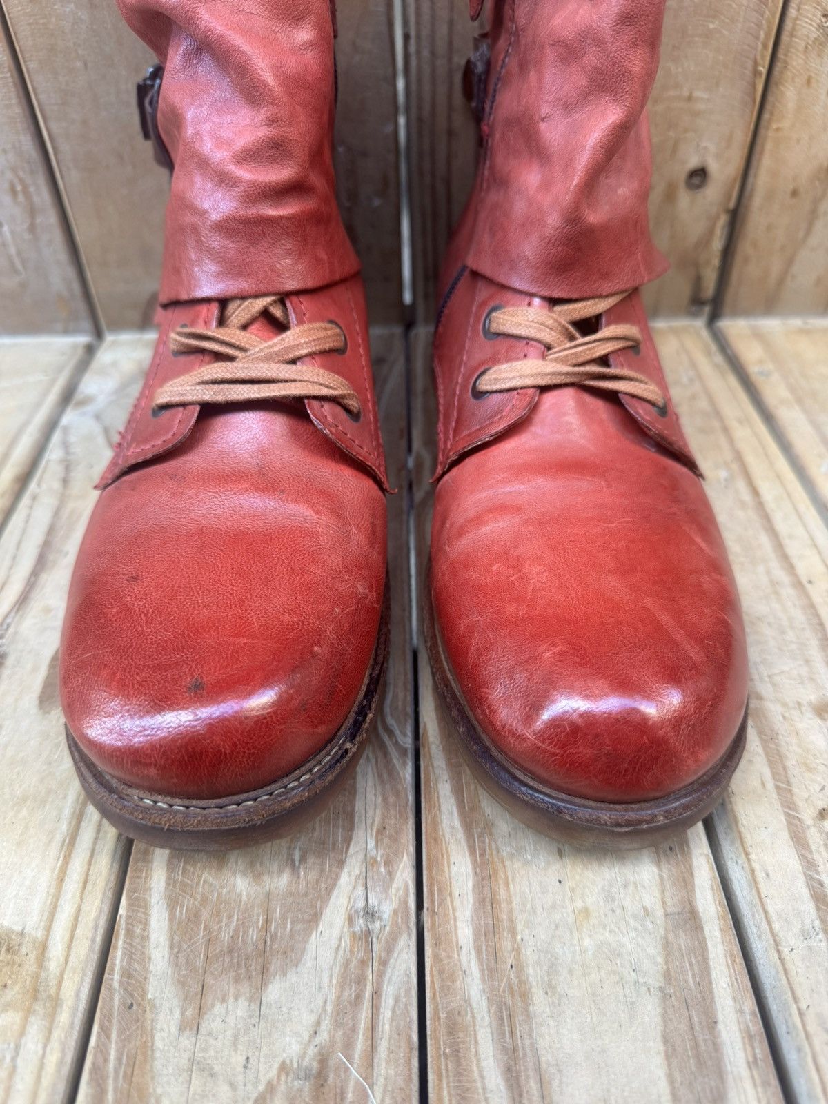 A.S.98 A.s 98 Red boho Women’s leather boots EUR 40 USA 9-9.5 UK 7 Size US 10 / IT 40 - 7 Thumbnail