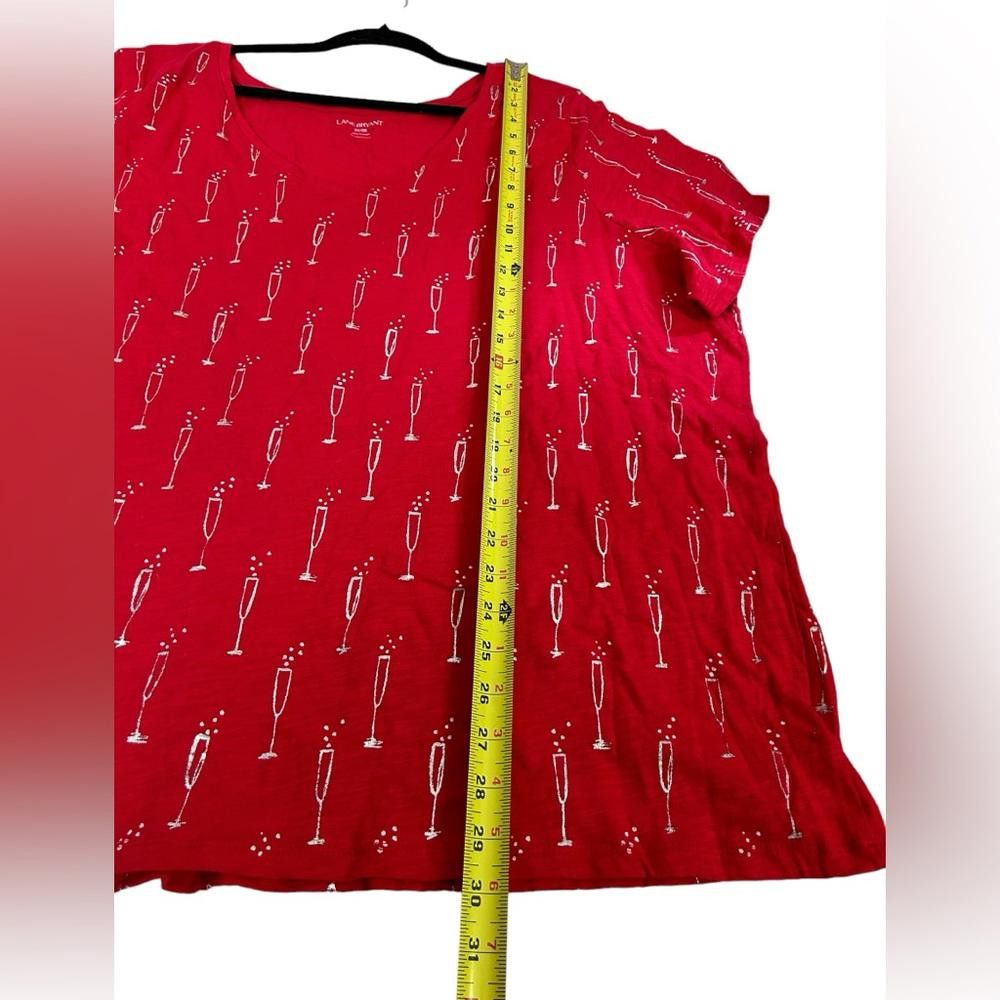 Designer Lane Bryant l NWT Red Champagne Flute Tee 26/28/4X Size M / US 6-8 / IT 42-44 - 5 Thumbnail
