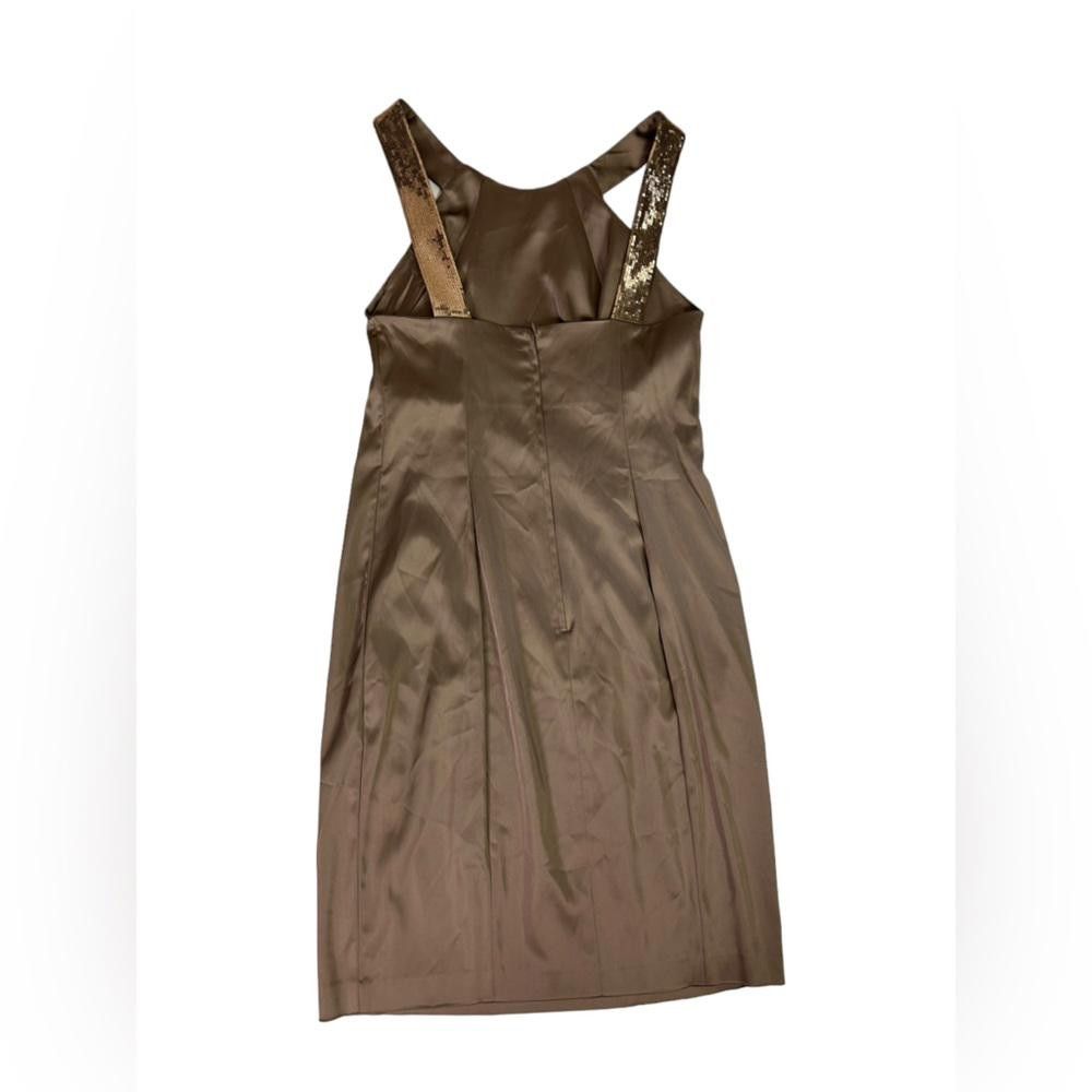 Calvin Klein Calvin Klein l Gold Satin Sequin Sheath Dress 12 Size XL / US 12-14 / IT 48-50 - 3 Thumbnail