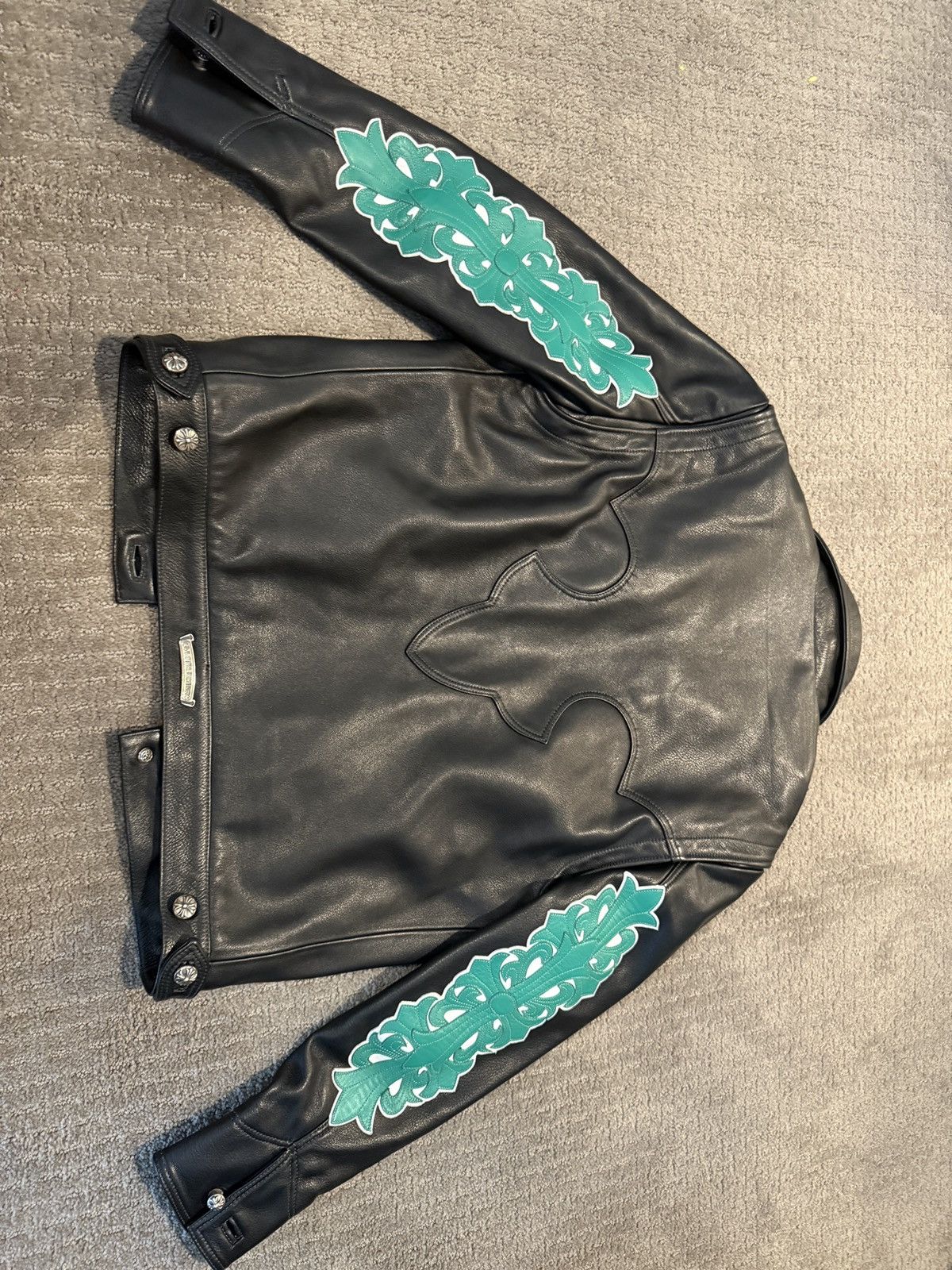 Chrome Hearts Floral Cross Calf Leather Moto Jacket Size US S / EU 44-46 / 1 - 2 Thumbnail