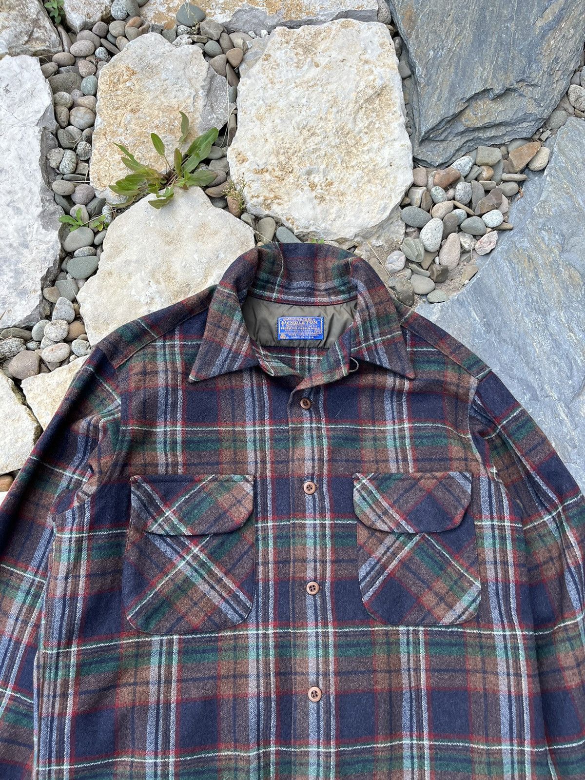 Flannel × Pendleton × Vintage Vintage 60s Pendleton wool flannel shirt plaid checked jacke Size US M / EU 48-50 / 2 - 5 Thumbnail