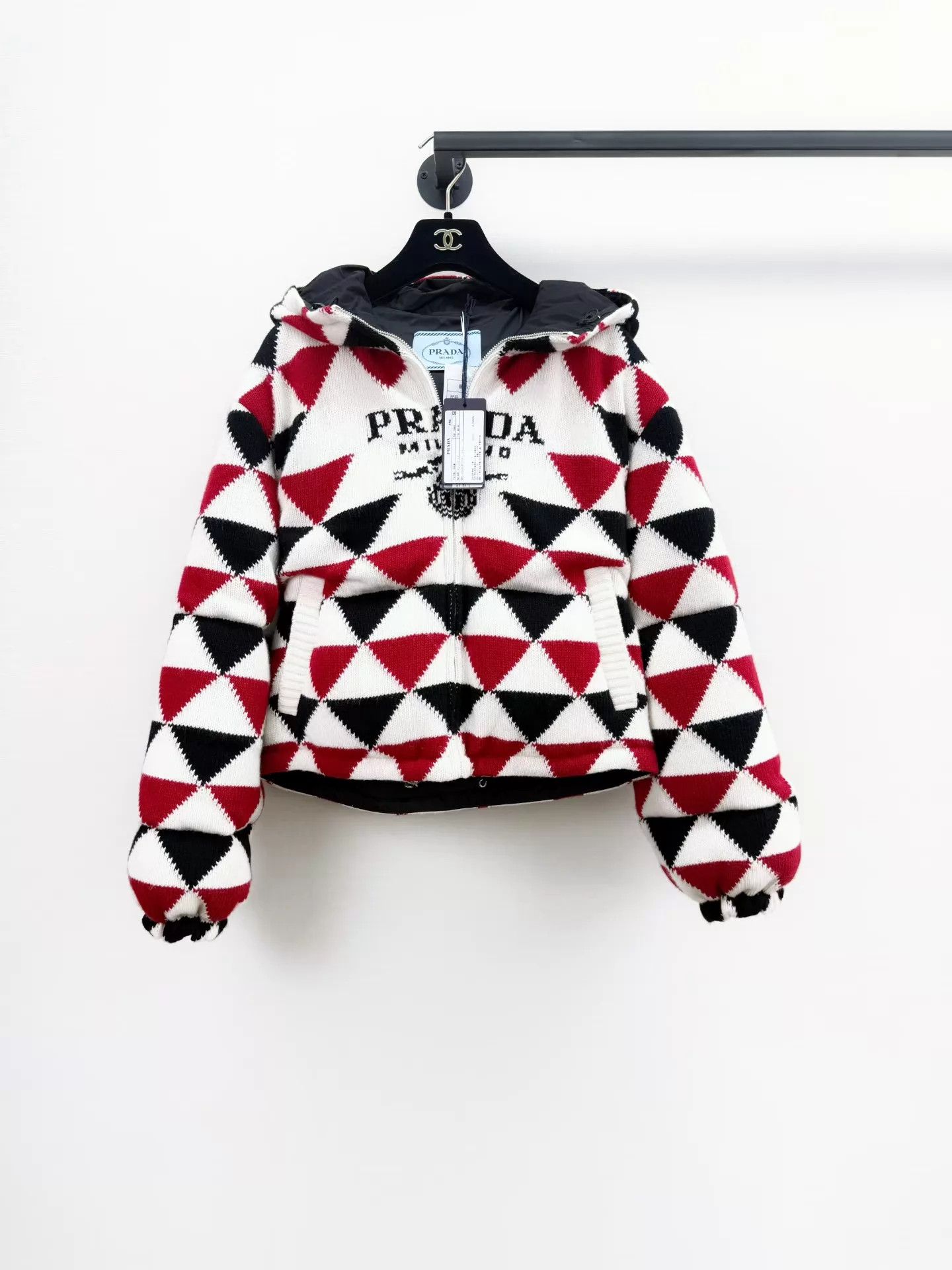 Prada Prada Wool Down Hooded Puffer Coat Women's 36 New with Tags Size XS / US 0-2 / IT 36-38 - 1 Thumbnail