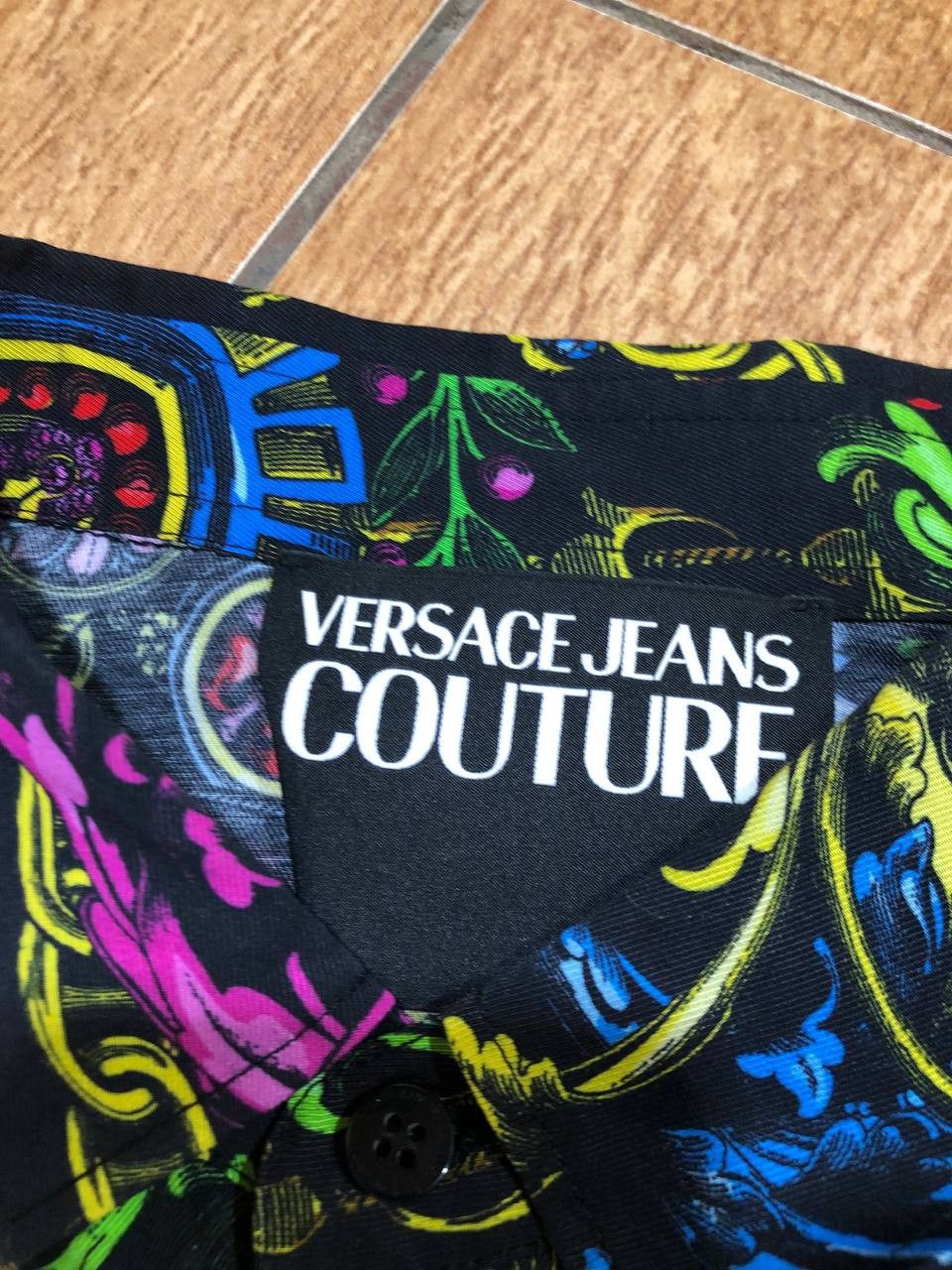 Versace Jeans Couture Versace Viscosa Mens Shirt multicolor Print Jewels Size US L / EU 52-54 / 3 - 2 Thumbnail