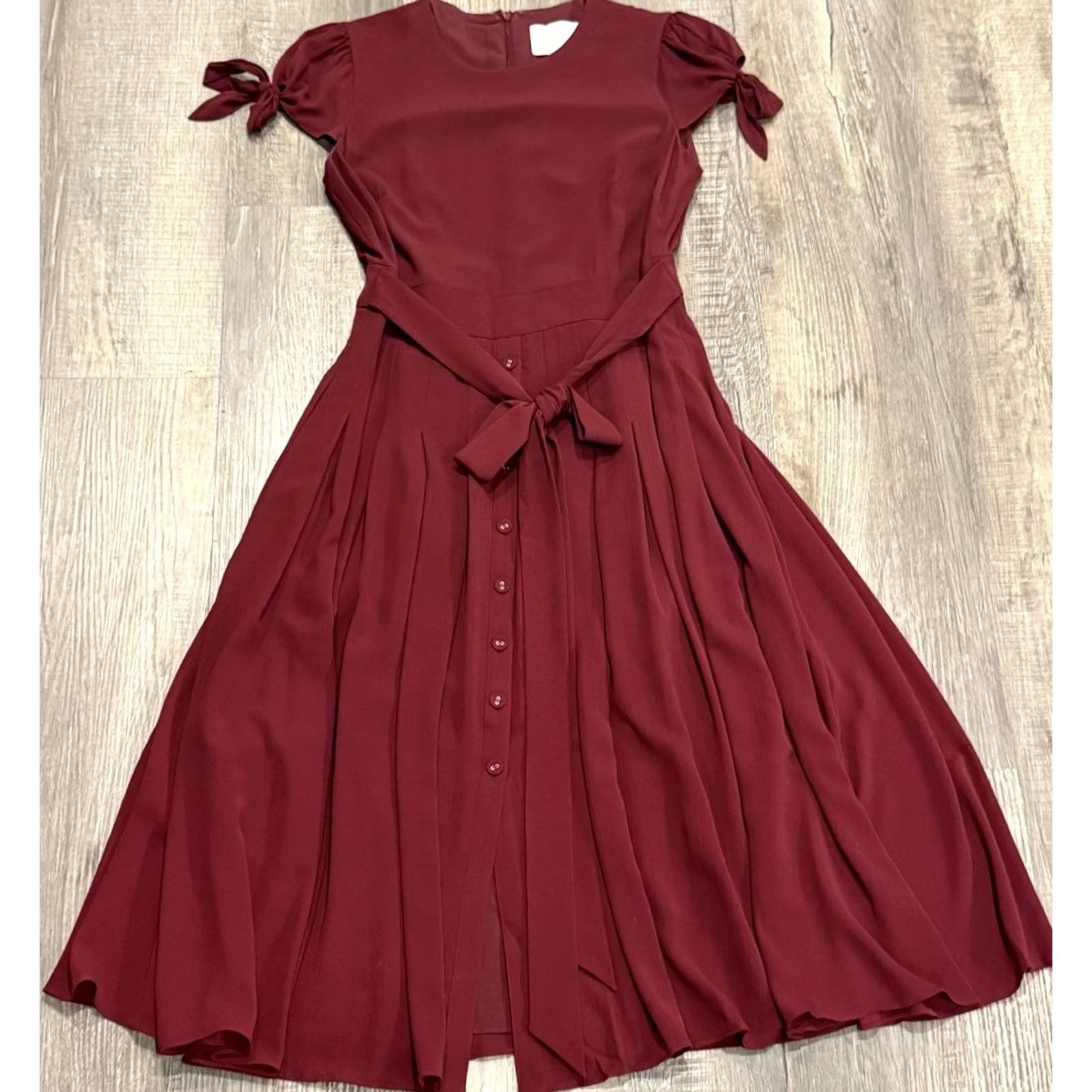 Vintage GAL MEETS GLAM Bette Midi Pleated Dress Shirt? Size M / US 6-8 / IT 42-44 - 4 Thumbnail