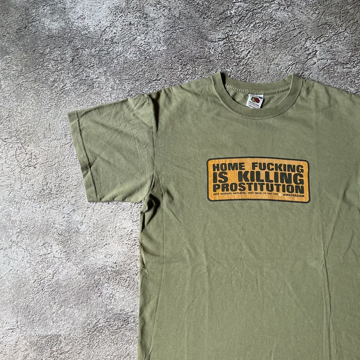 Vintage Vintage Y2K Sun Faded Graphic Tee Grunge Streetwear Slim M Size US M / EU 48-50 / 2 - 4 Thumbnail