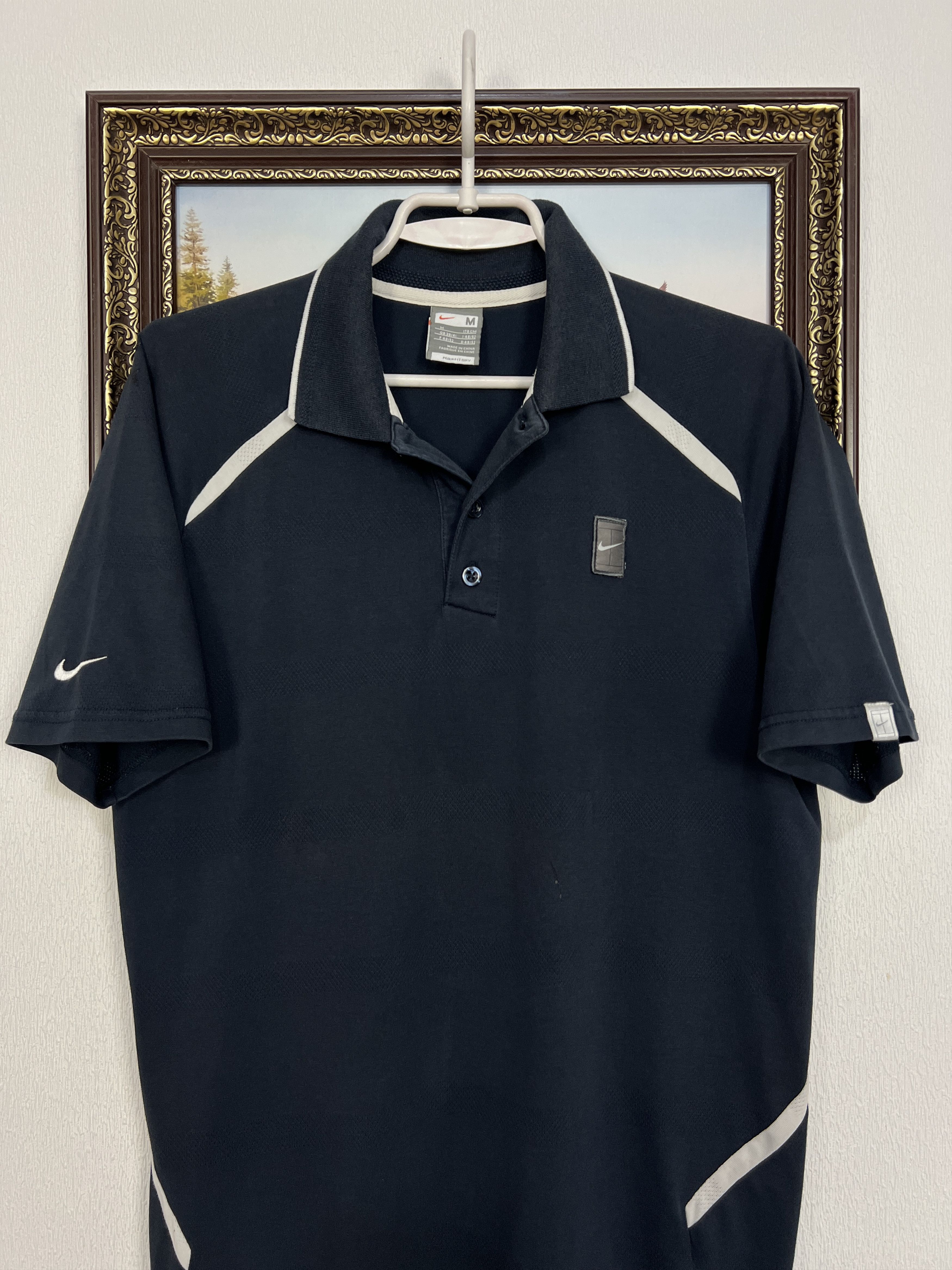 Nike Vintage Court Agassi Polo Tennis Shirt Jersey Trikot Rare Size US M / EU 48-50 / 2 - 2 Thumbnail
