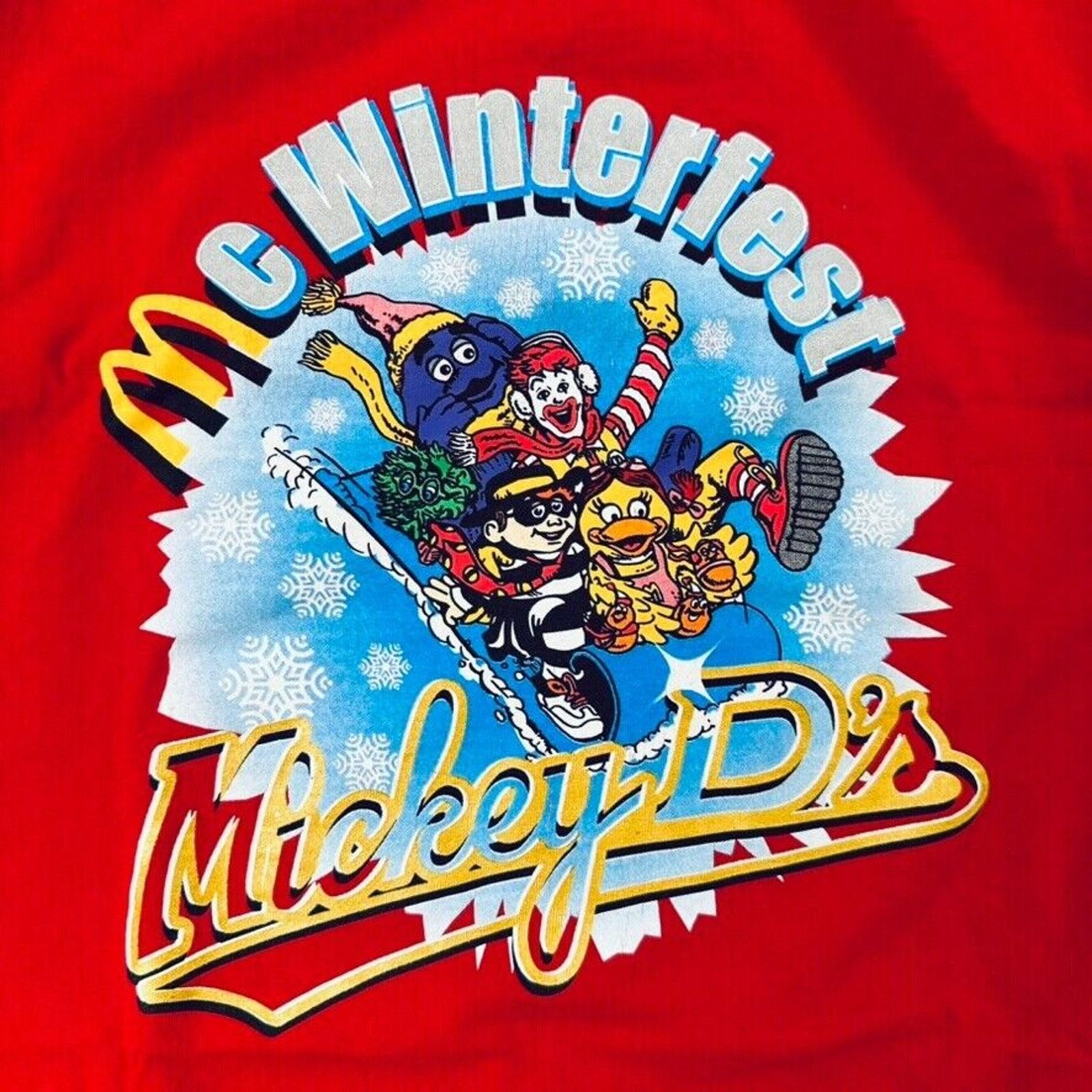 Gildan × Vintage Vintage Y2K McDonald's Mc Winterfest Mickey D's T Shirt Size US M / EU 48-50 / 2 - 2 Thumbnail