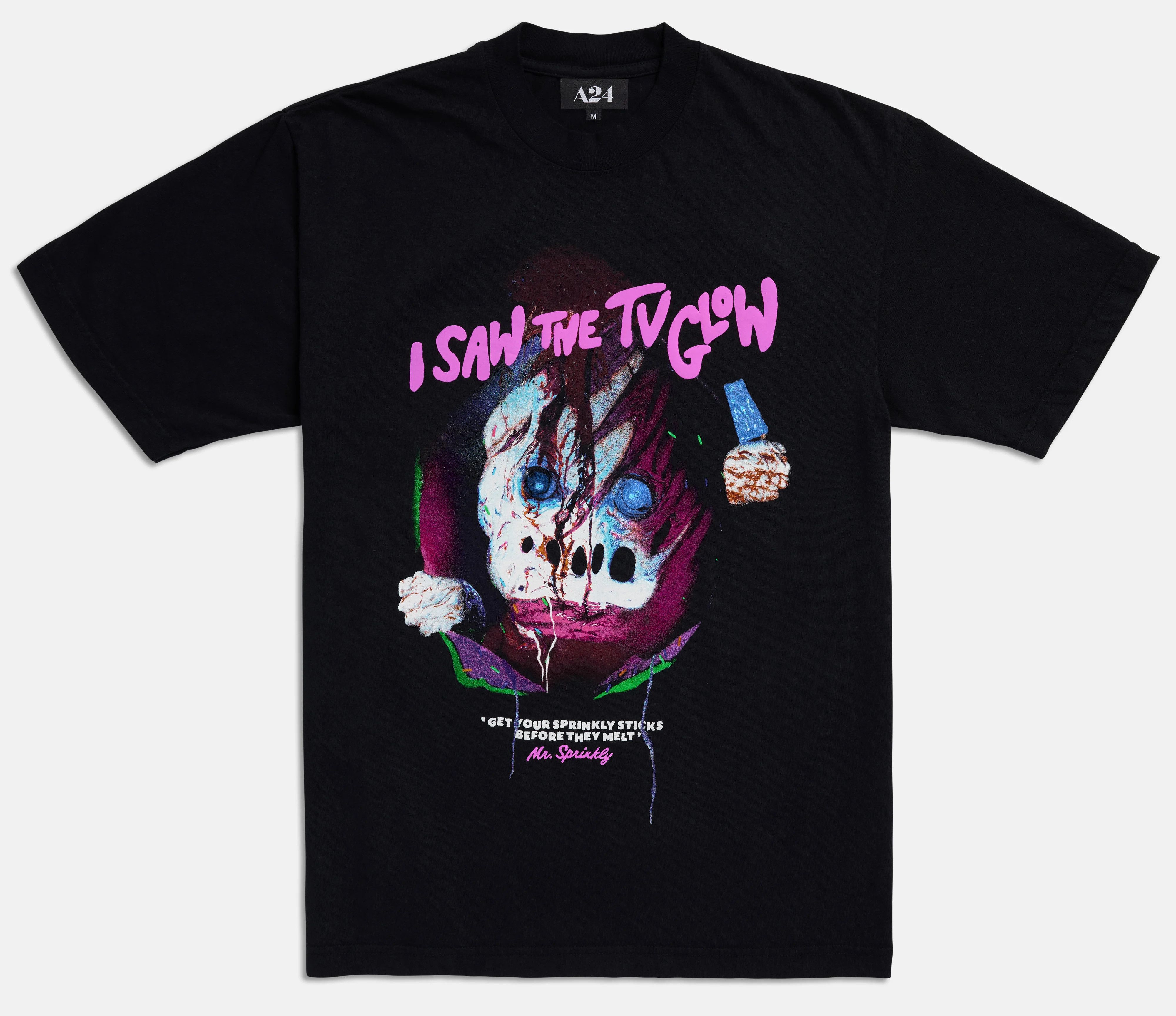 A24 A24 Black Googly Eye Puff Print Logo Tee | Grailed