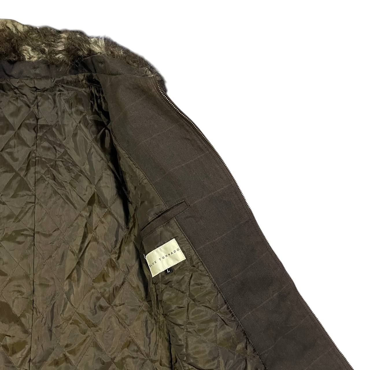 Tornado Mart Vintage Blue Tornado Fur Canvas Jacket Size US L / EU 52-54 / 3 - 6 Thumbnail
