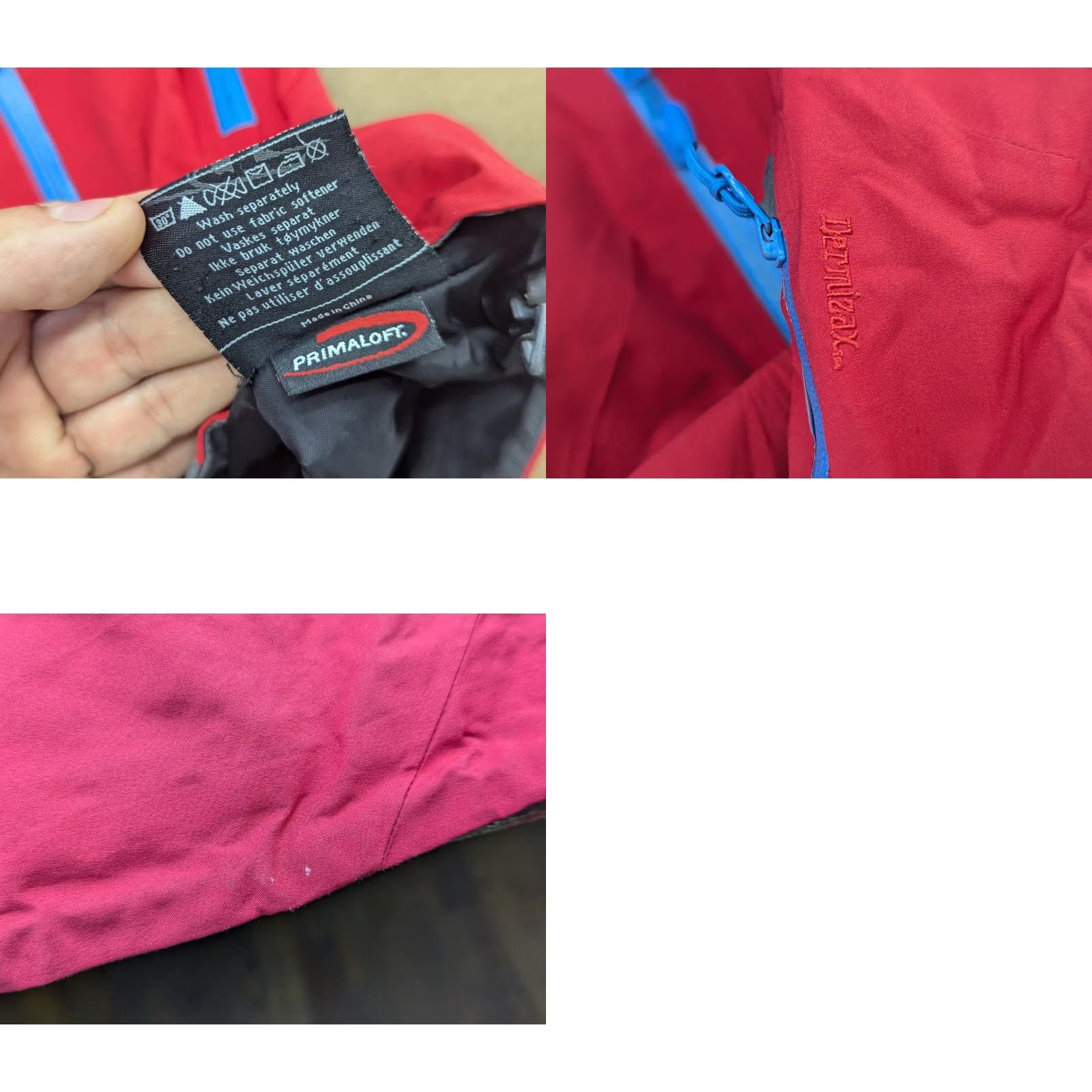 Ecco Bergans Jacket Womens ISOGAISA Dermizax RECCO Ski Outdoor Primaloft Hooded Long Red M Labled Size L / US 10 / IT 46 - 11 Thumbnail