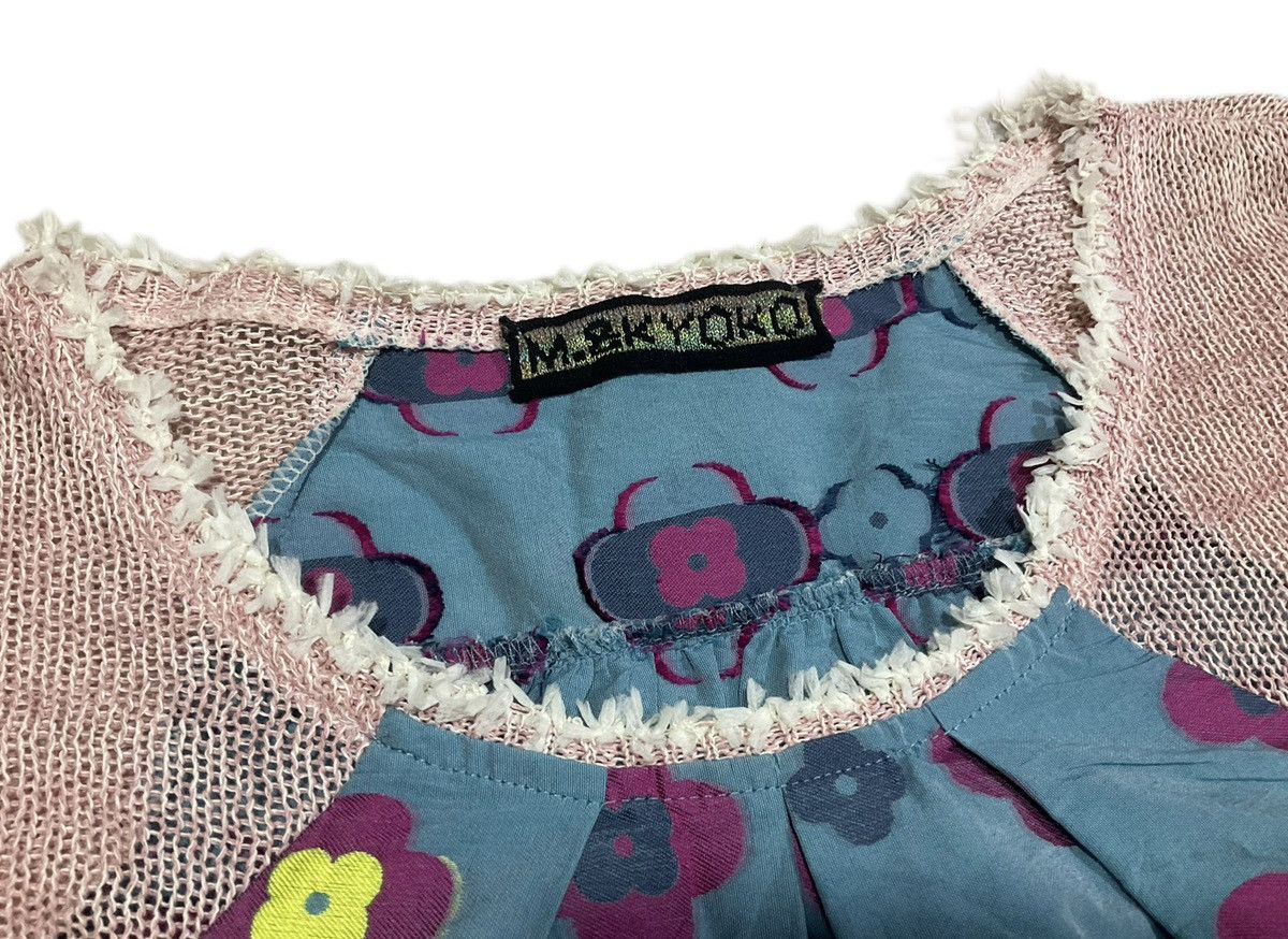 Japanese Brand 🔥Rare Vintage M.&Kyoko Knit Mesh Ruffle Top Size L / US 10 / IT 46 - 4 Thumbnail
