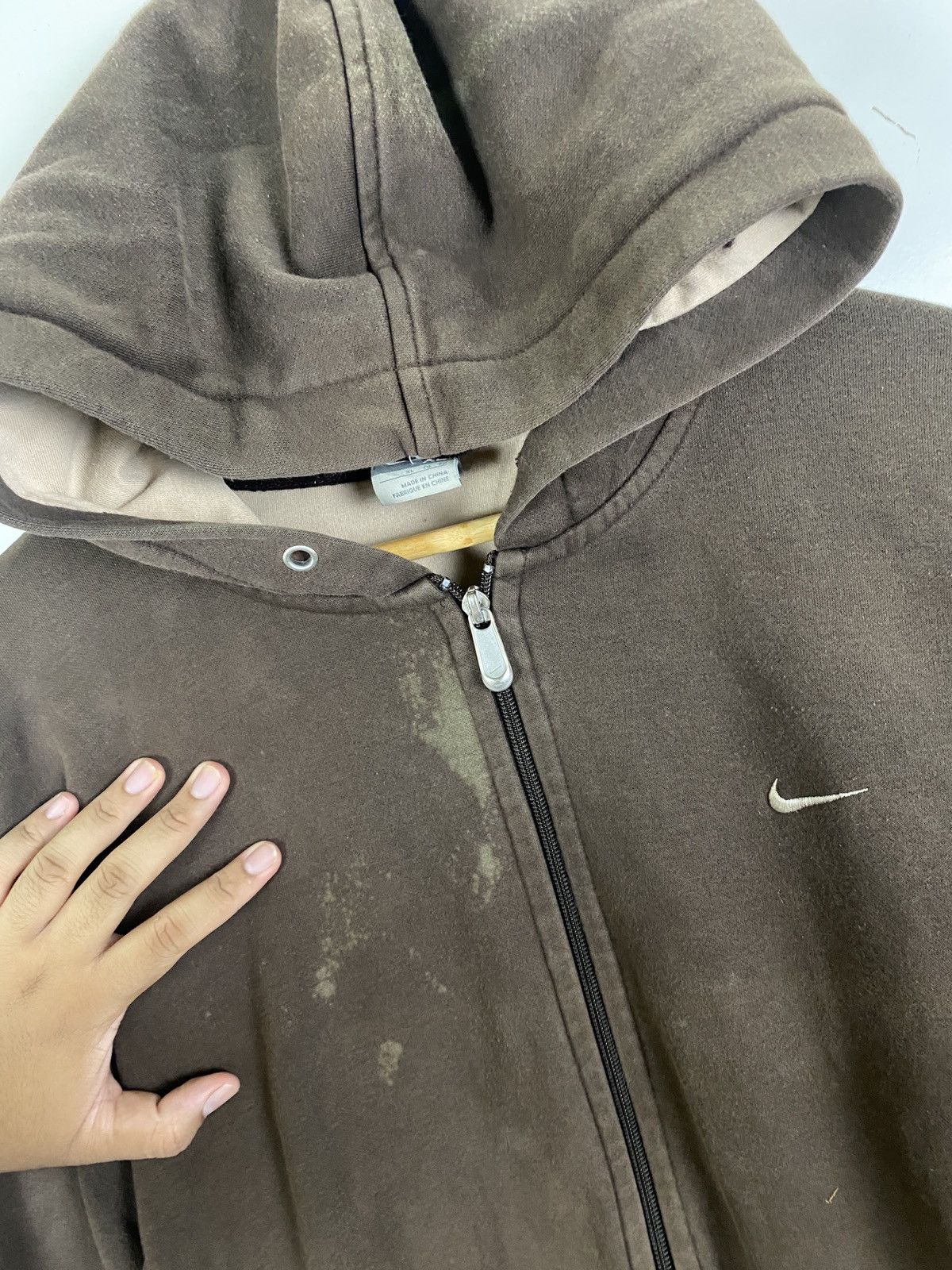 Nike × Vintage 00s Nike Brown Zipper Size US XL / EU 56 / 4 - 5 Thumbnail