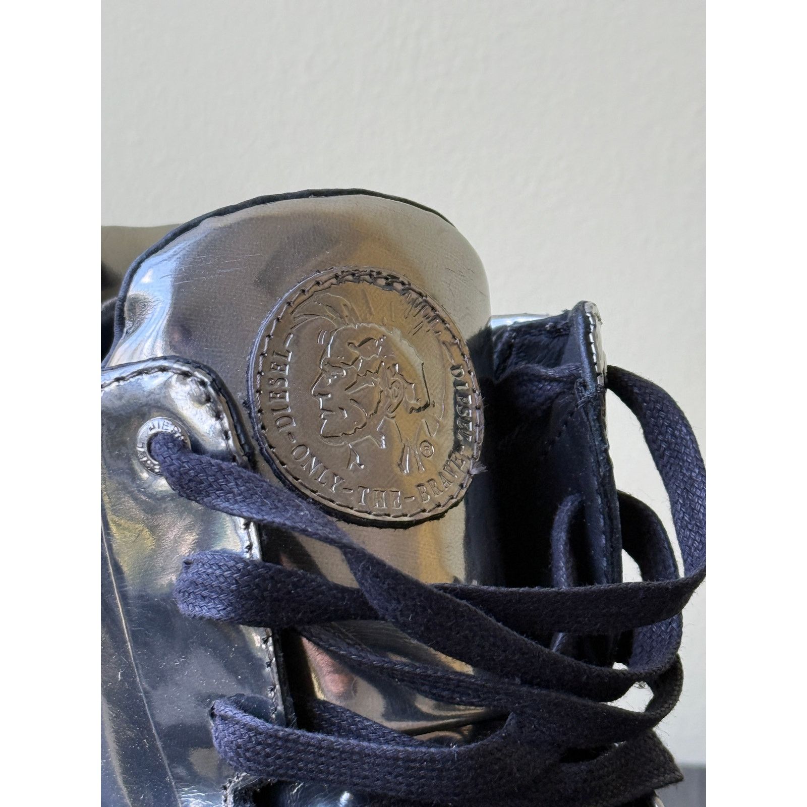Diesel Diesel Mens S-Nentish Zip Sneaker Chrome White Size 12 EU 45 Size US 12 / EU 45 - 4 Thumbnail