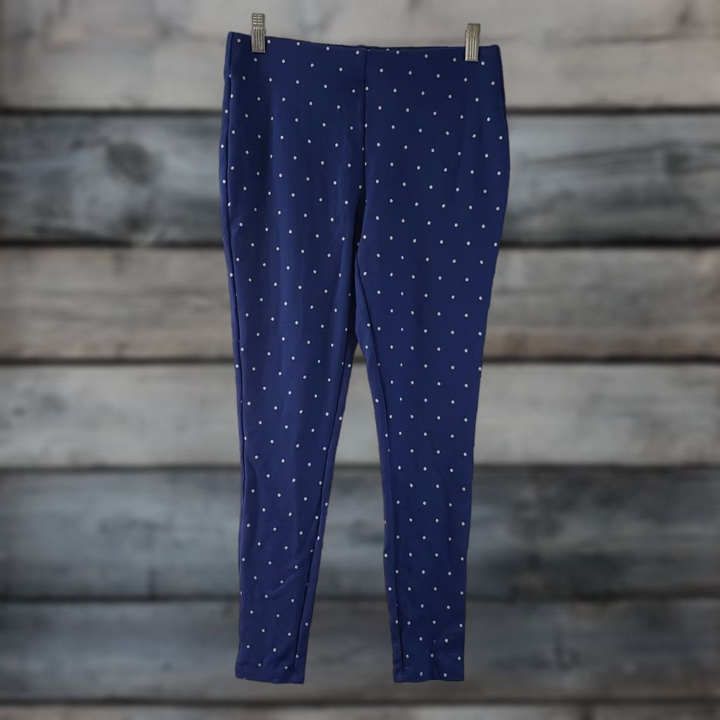 Vintage Chico's Womens Leggings Sz S Blue White Polka Dot Mid Rise Rayon Blend Pants Size 28" / US 6 / IT 42 - 1 Thumbnail