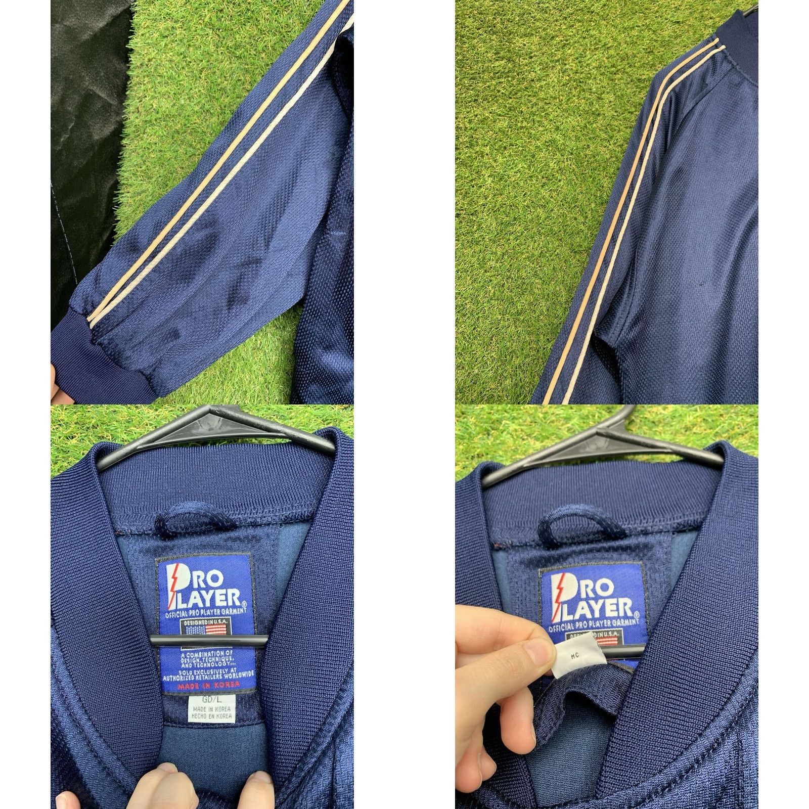 Pro Player VINTAGE Pro-player Jacket Mens Large Full Zip Embroidered Blue University Football Jayhawks KU Y2k Art Sports College Size US L / EU 52-54 / 3 - 9 Thumbnail