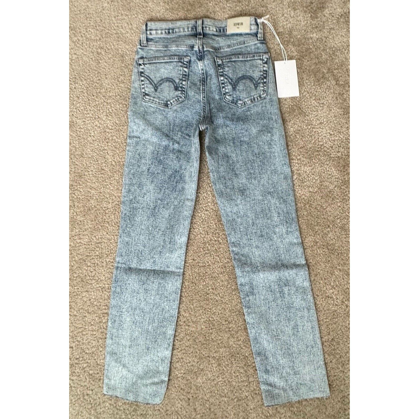 Edwin EDWIN BREE Cosmic Slim Straight Raw Hem Jeans Womens Size 24 Size 24" / US 00 / IT 34 - 2 Thumbnail
