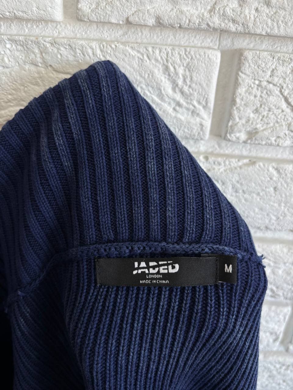 Jaded London Tribeca Blue Ribbed Off The Shoulder Knit Y2K Size M / US 6-8 / IT 42-44 - 6 Thumbnail